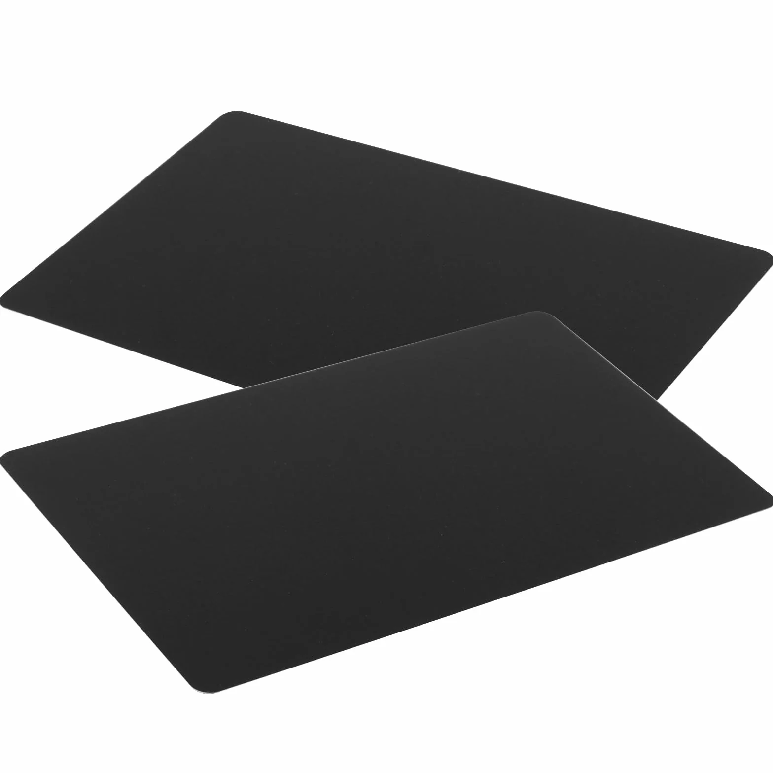 150 sztuk metalowych wizytówek, 0,21 mm, czarne, grawerowane laserowo, aluminiowe półfabrykaty do grawerowania, do domu, biura, dla klientów, karty podarunkowe, 86 x 54 mm, 86 x 54 mm