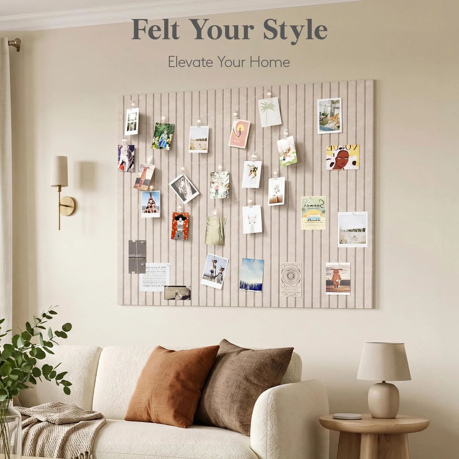 Lifewit Filcowa Tablica 120 x 90 cm Samoprzylepna, 12-Pack Alternatywa dla Tablica Korkowa, Vision Board Cork Board Memo z 50 Pinezkami do Biura, Kuchni i Pokoju Dziecięcego, Beż Owsiany