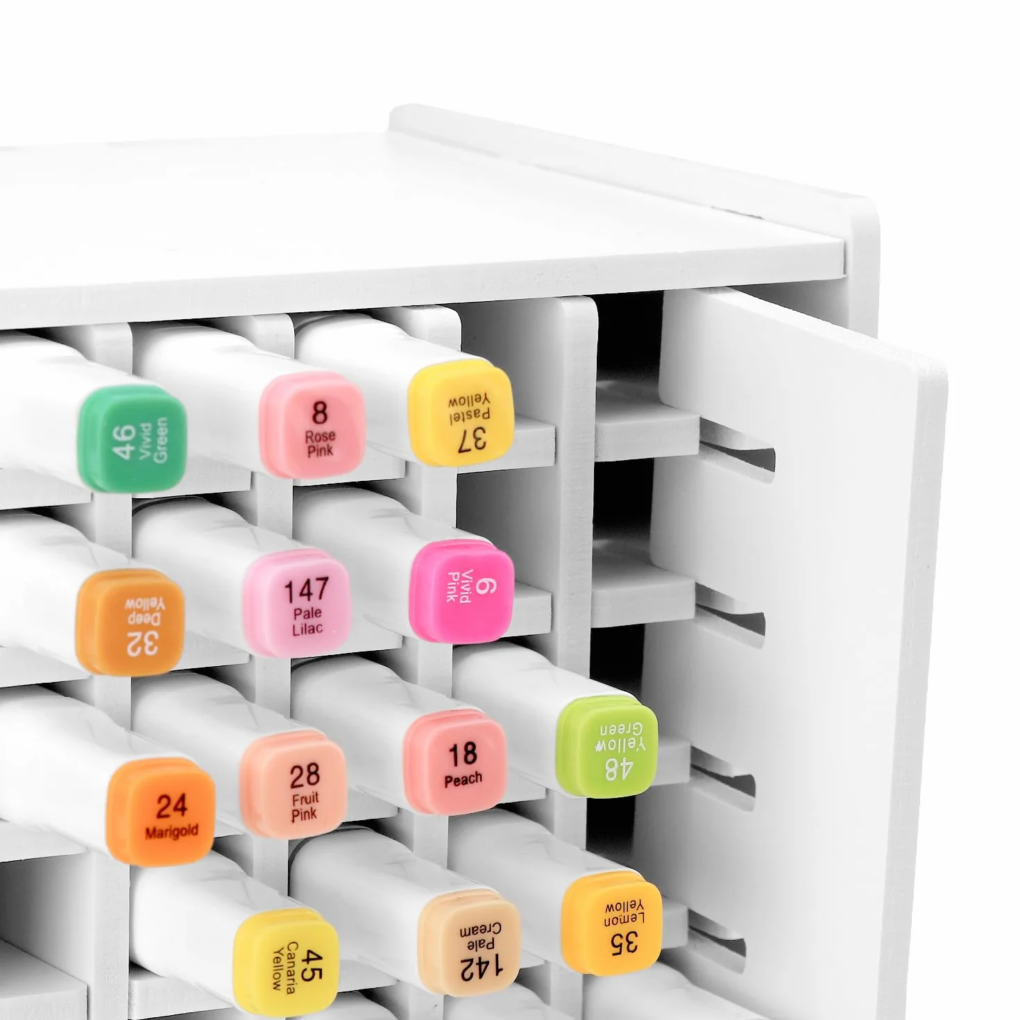 QWORK® Organizer na biurko, 180 sztuk, z tworzywa sztucznego, 27,5 x 13 x 33,5 cm, z możliwością układania w stos, na ołówki, kredki i markery