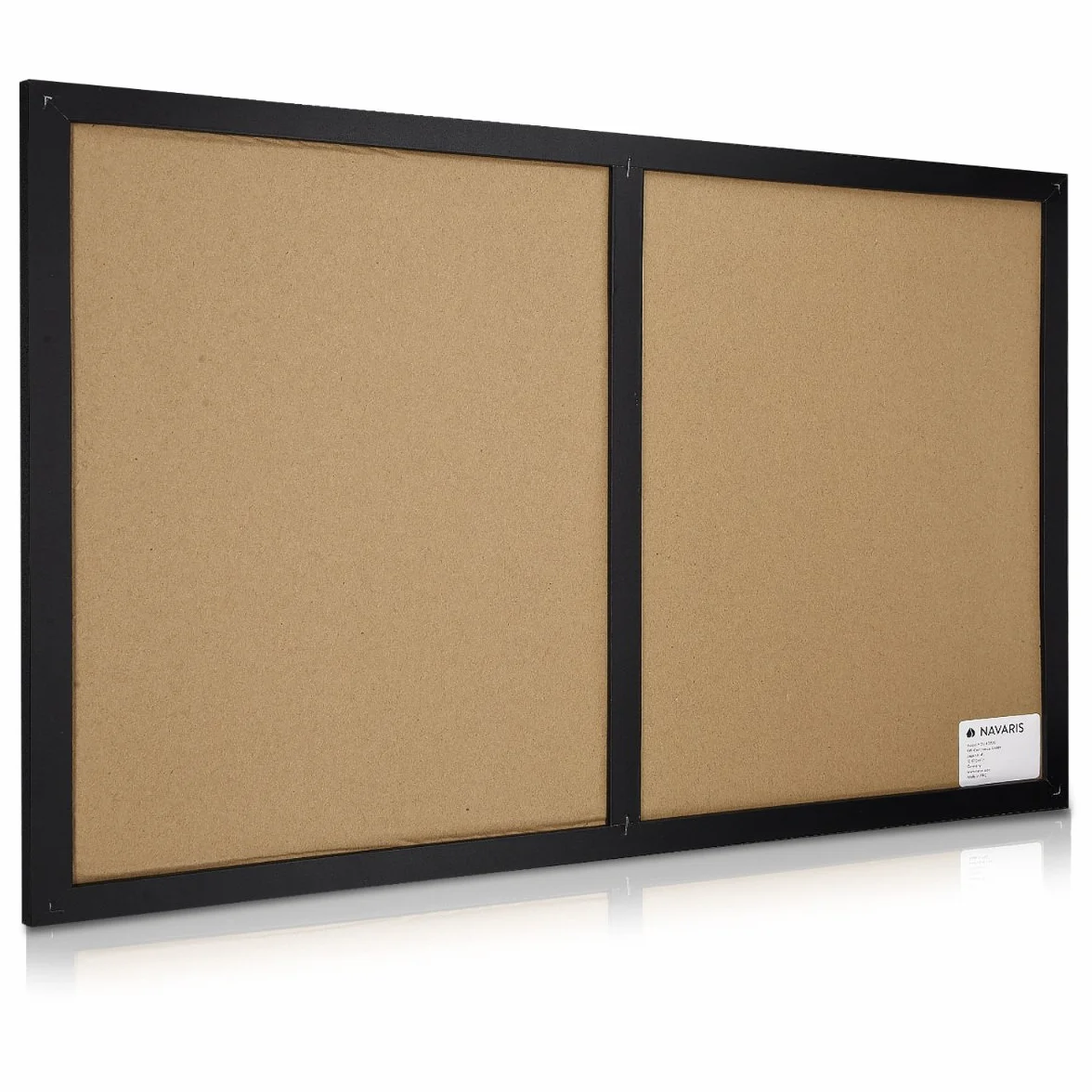 Navaris Tablica kombinowana z tablicy kredowej i tablicy korkowej - tablica memo 60x40 cm z tablicą magnetyczną foliowa tablica korkowa - w tym uchwyt na magnes do kredy