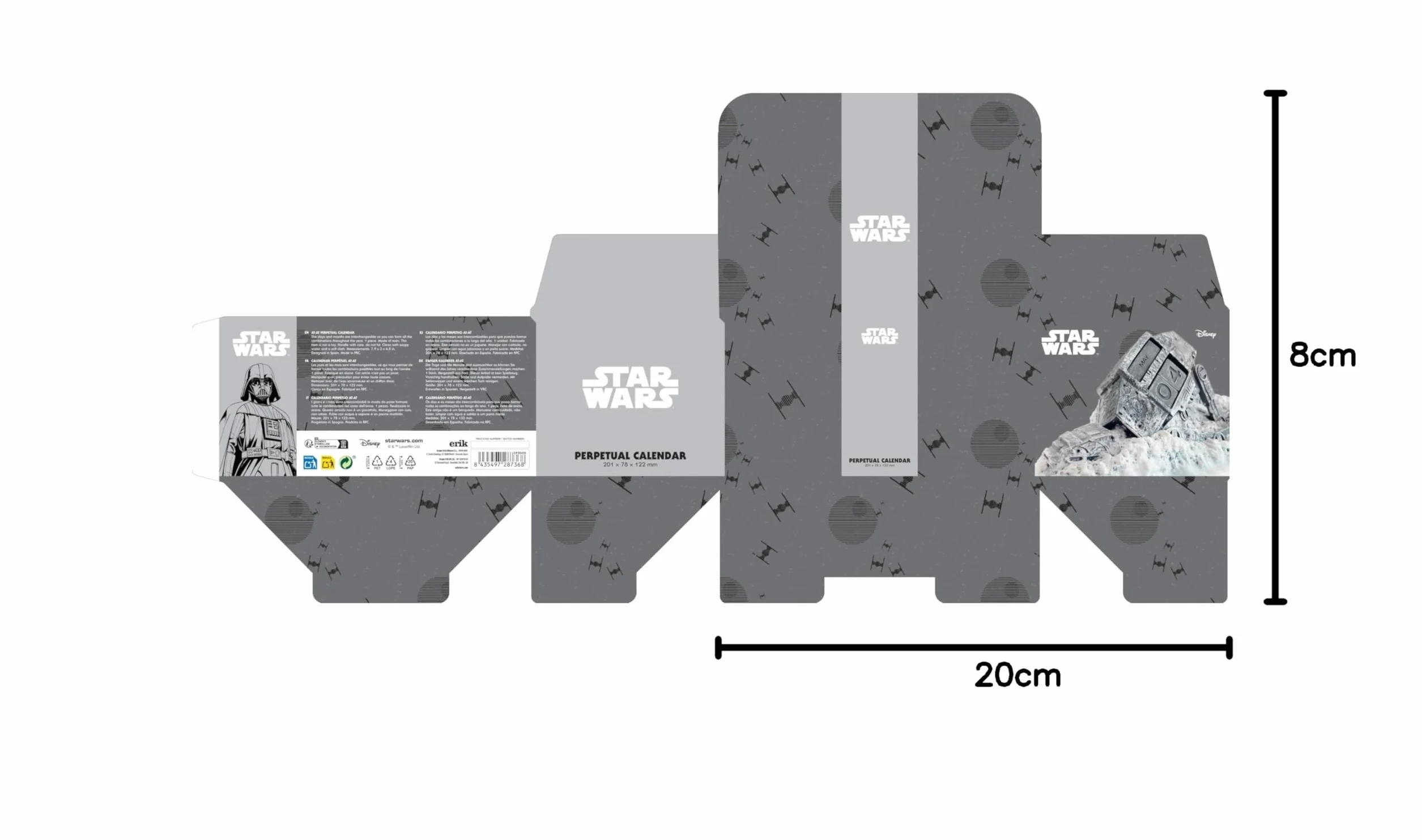Grupo Erik Star Wars Perpetual Calendar Fallen AT-AT Walker Flip Desk Calendar Gifts