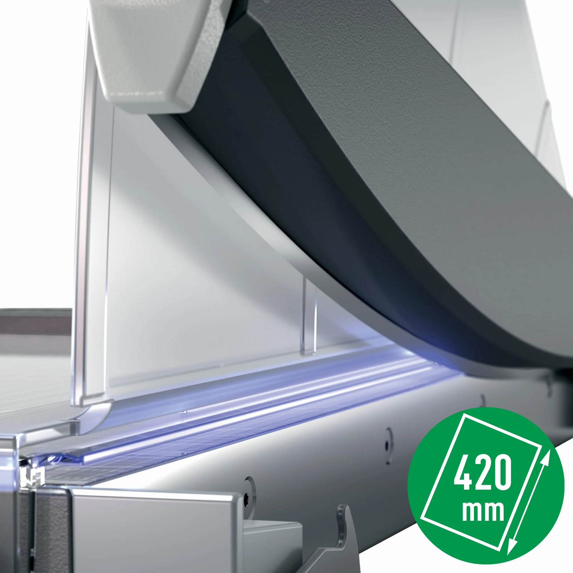 Leitz, Gilotyna do Papieru Leitz Precision Office Pro A3 z Prowadnicą Wyrównującą, Tnie do 25 Kartek, Długość Cięcia 457 mm, Stalowe Ostrze z Osłoną, Światło EdgeGlow (90240000)