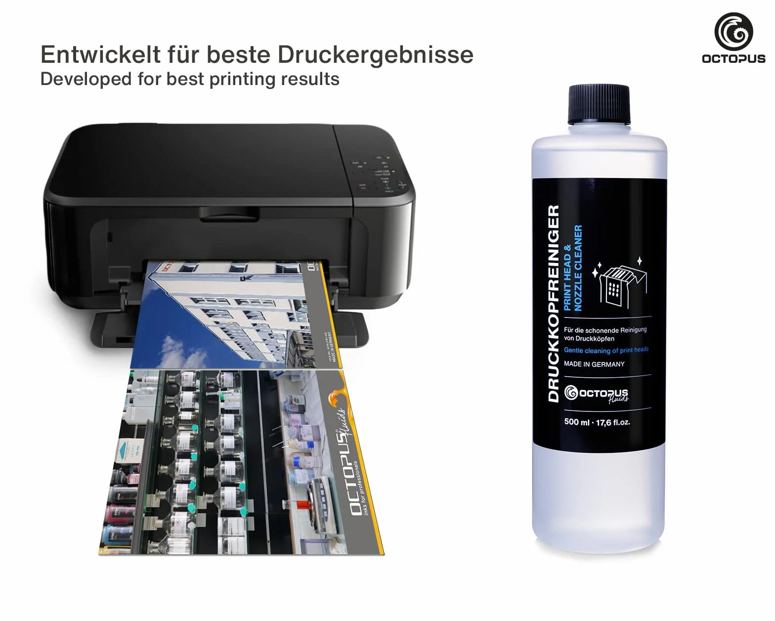 Środek do czyszczenia dysz 500 ml do głowic drukujących Brother z adapterem węża