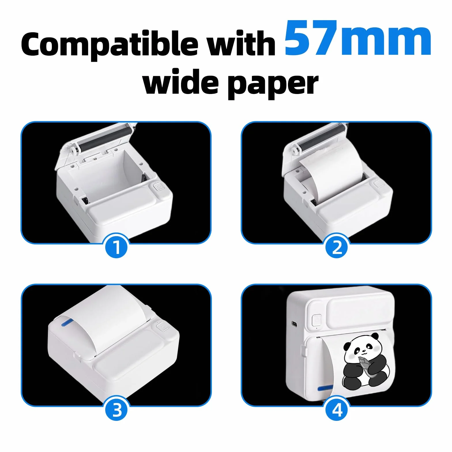 Papier termiczny do aparatów dla dzieci – 20 rolek – 57 mm x 25 mm – Papier do drukowania termicznego – Zapasowy papier do aparatów z natychmiastowym wydrukiem dla dzieci