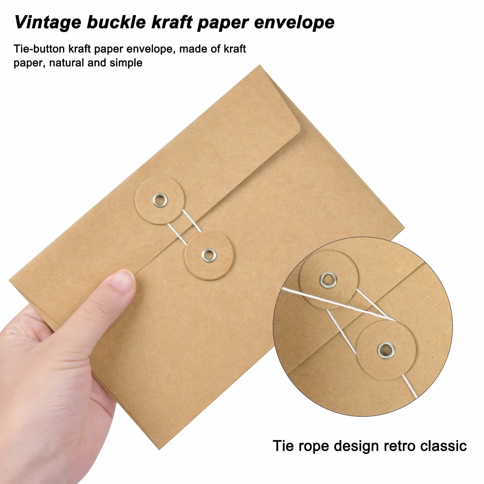 10 sztuk torebek na dokumenty z papieru kraft, koperty na dokumenty z tektury, brązowe teczki z uszczelką owijającą, małe koperty kraft do biura, szkoły, domu, rachunków, paragonów, kartek z