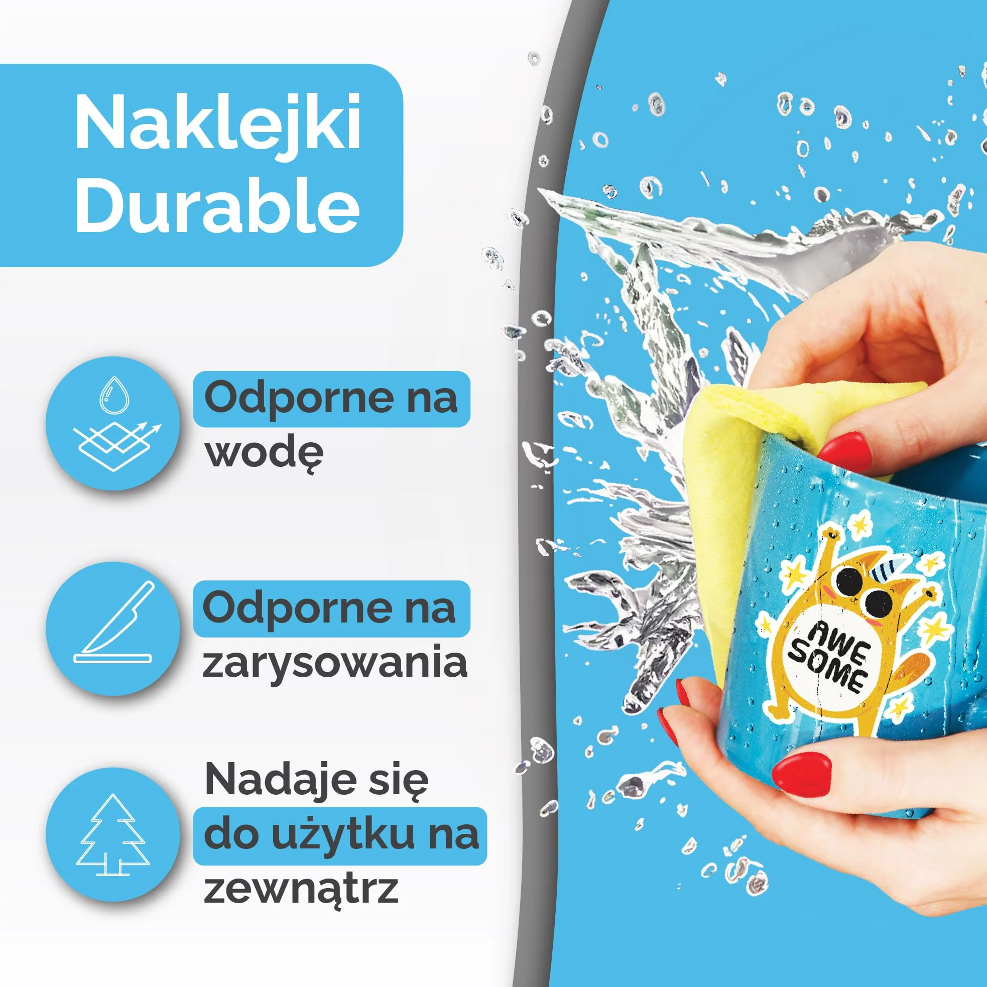 Papier winylowy premium do druku atramentowego i laserowego – samoprzylepne arkusze błyszczące, białe, wodoodporne, szybkoschnące, żywe kolory, dobrze trzymają atrament, odporny na rozdarcie (błyszczący)