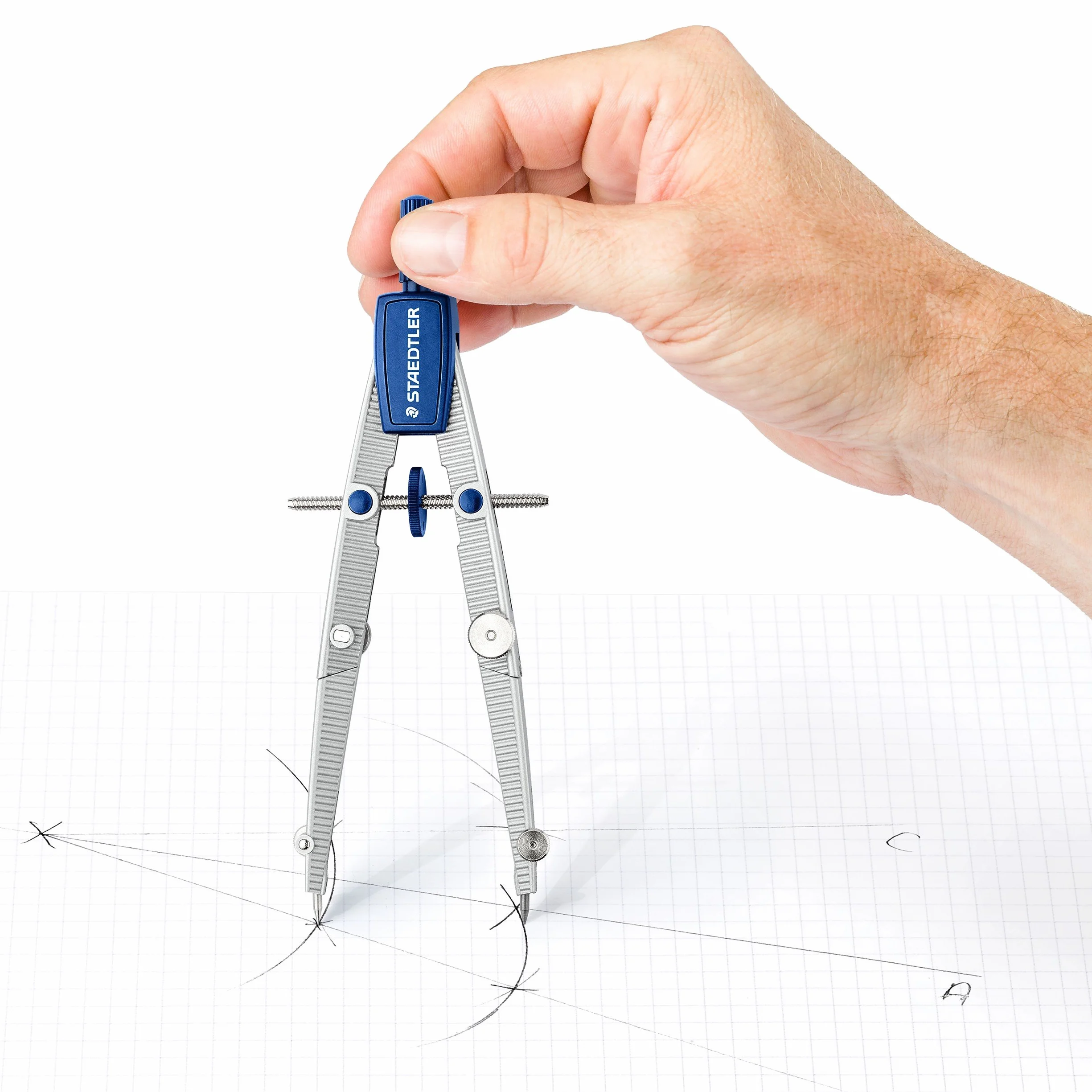 STAEDTLER 550 02 Noris kompas szkolny 350 mm z kołem środkowym i adapterem