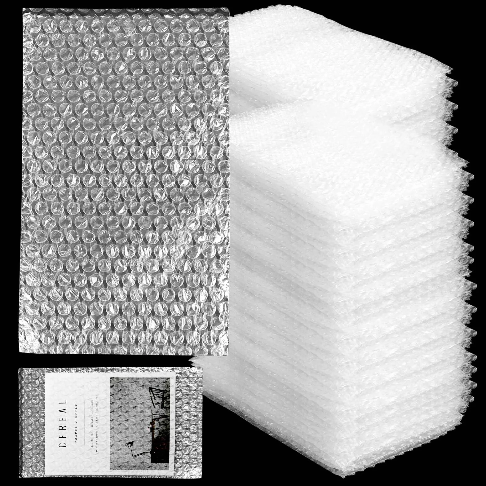 CYEER 100 sztuk przezroczystych torebek bąbelkowych folia bąbelkowa 10 x 20 cm