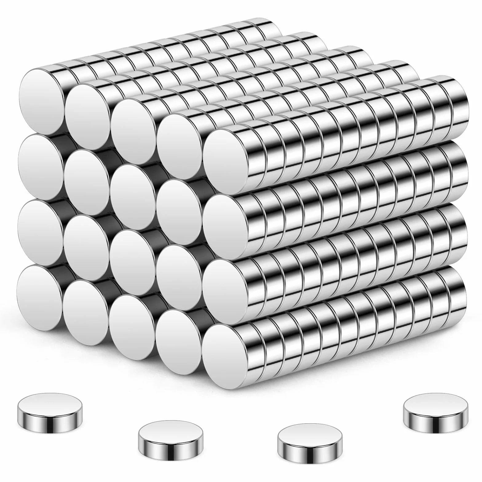Magnesy neodymowe 6 x 2 mm 250 sztuk mini silne do lodówki