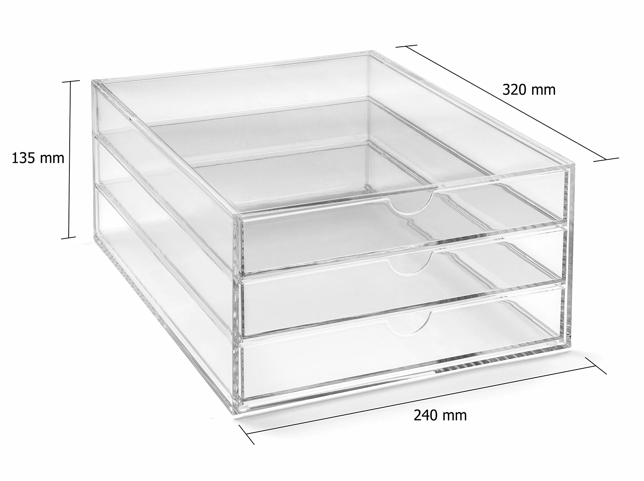 OSCO 3-poziomowy sorter akrylowy 3259B - przezroczysty, A4 (portret - pojedynczy)