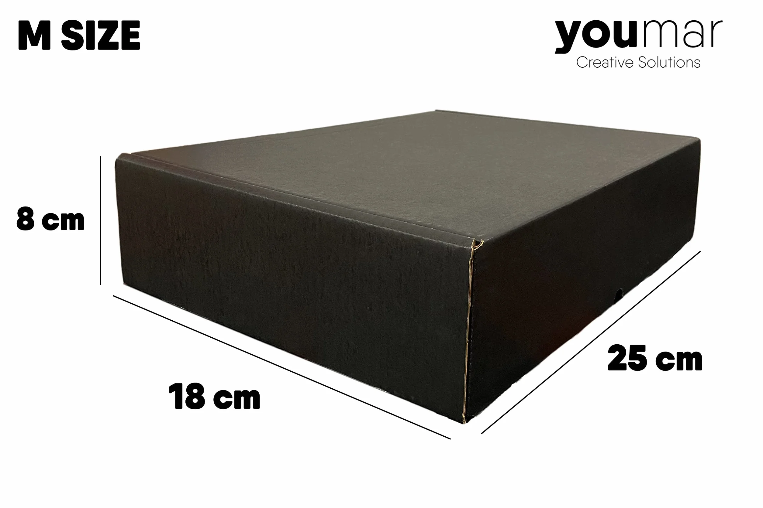Kartony wysyłkowe samonastawne 25 szt. 18 x 8 cm czarne