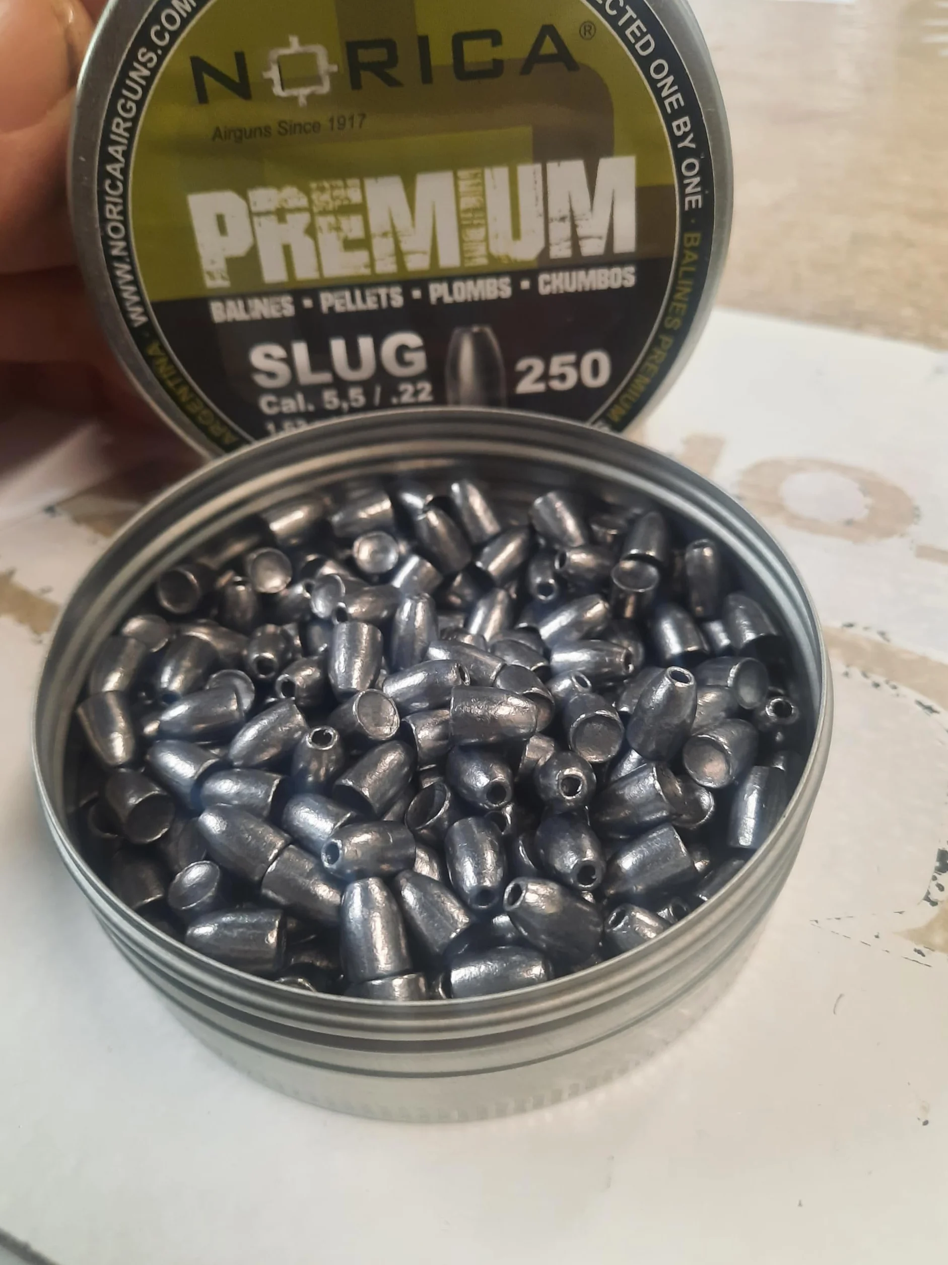 NORICA Premium Slug 5,5 mm - kaliber .22-1,62 g [puszka 250 śrucin].