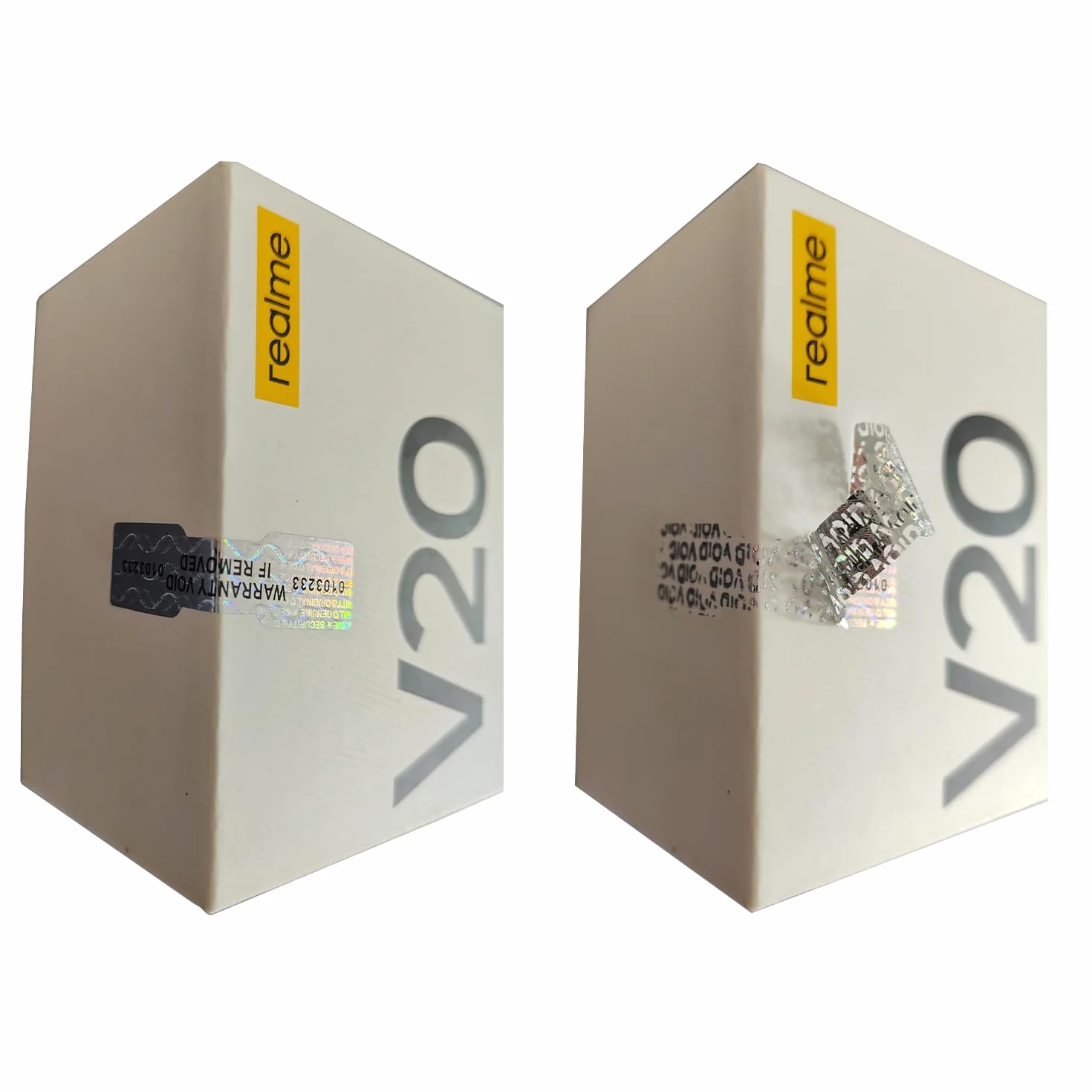Naklejki hologramowe zabezpieczające 12,7x50mm 330szt. Srebrne etykiety plomby