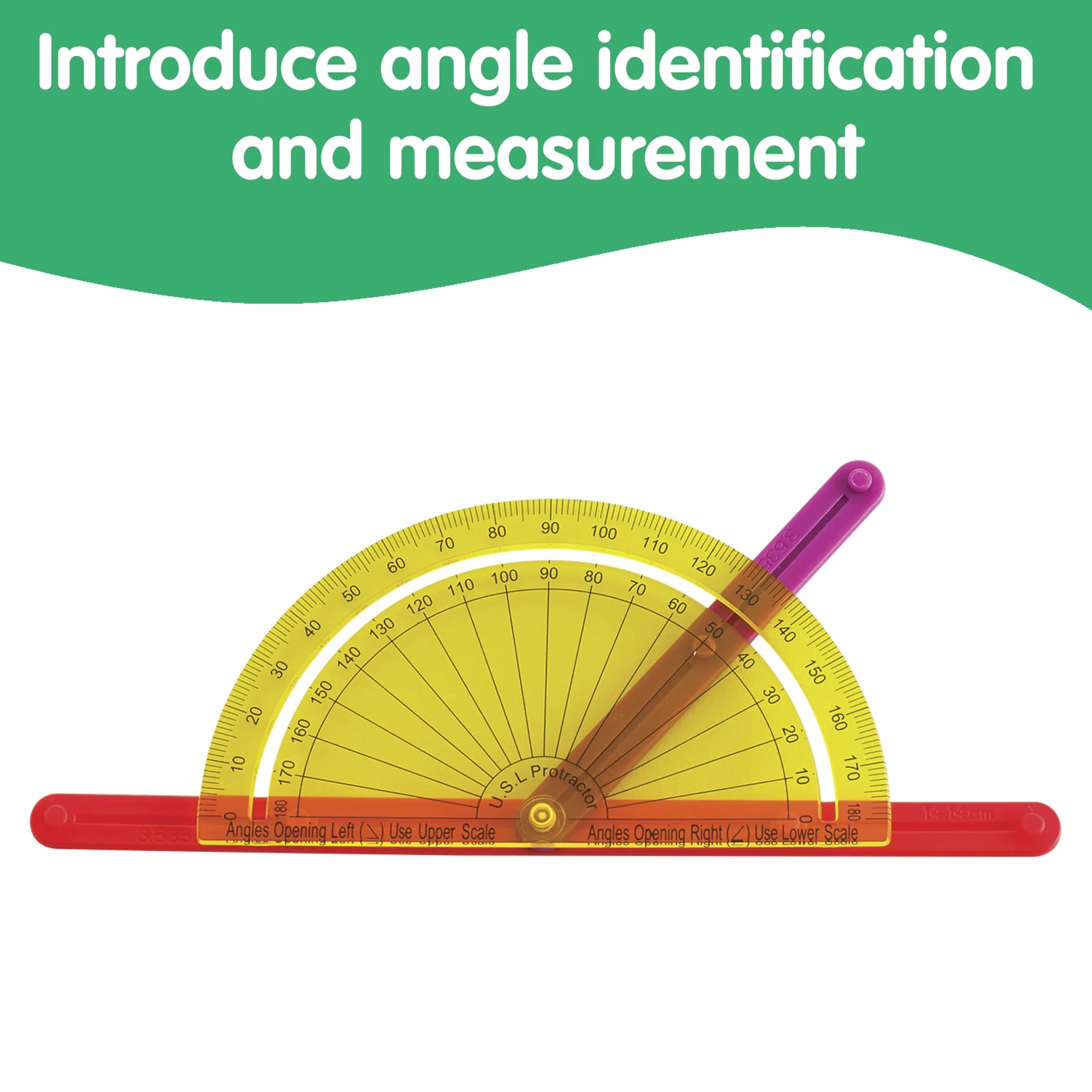edxeducation GeoStix Deluxe zestaw | Teach Geometry | 100 patyczków konstrukcyjnych, 2 kątomierze, karty aktywności, manipulacja matematyką, sztuką i motoryką