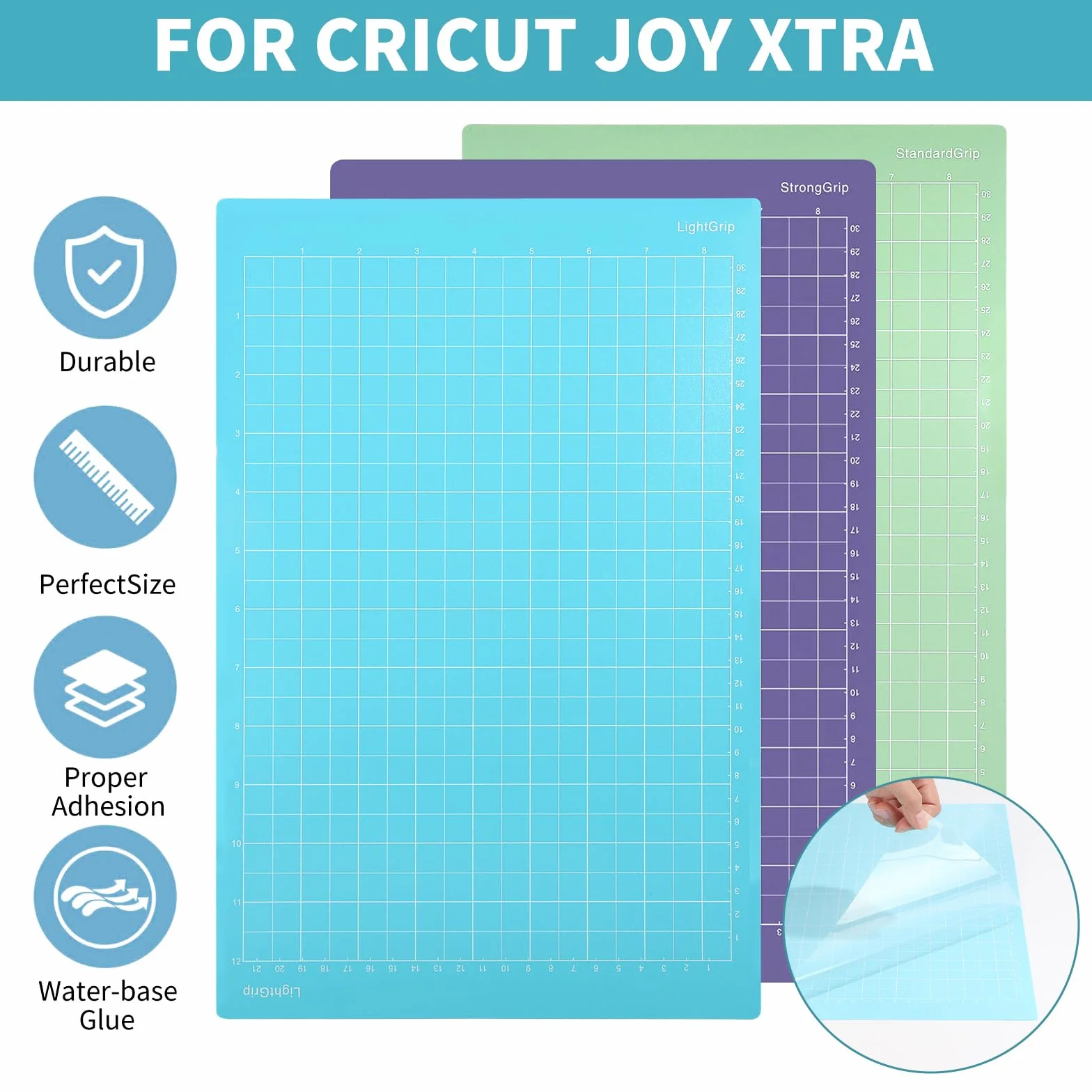 LALAGO Joy Xtra mata do cięcia, samoprzylepna mata do cięcia, antypoślizgowa, mata antypoślizgowa, akcesoria (StandardGrip LightGrip)
