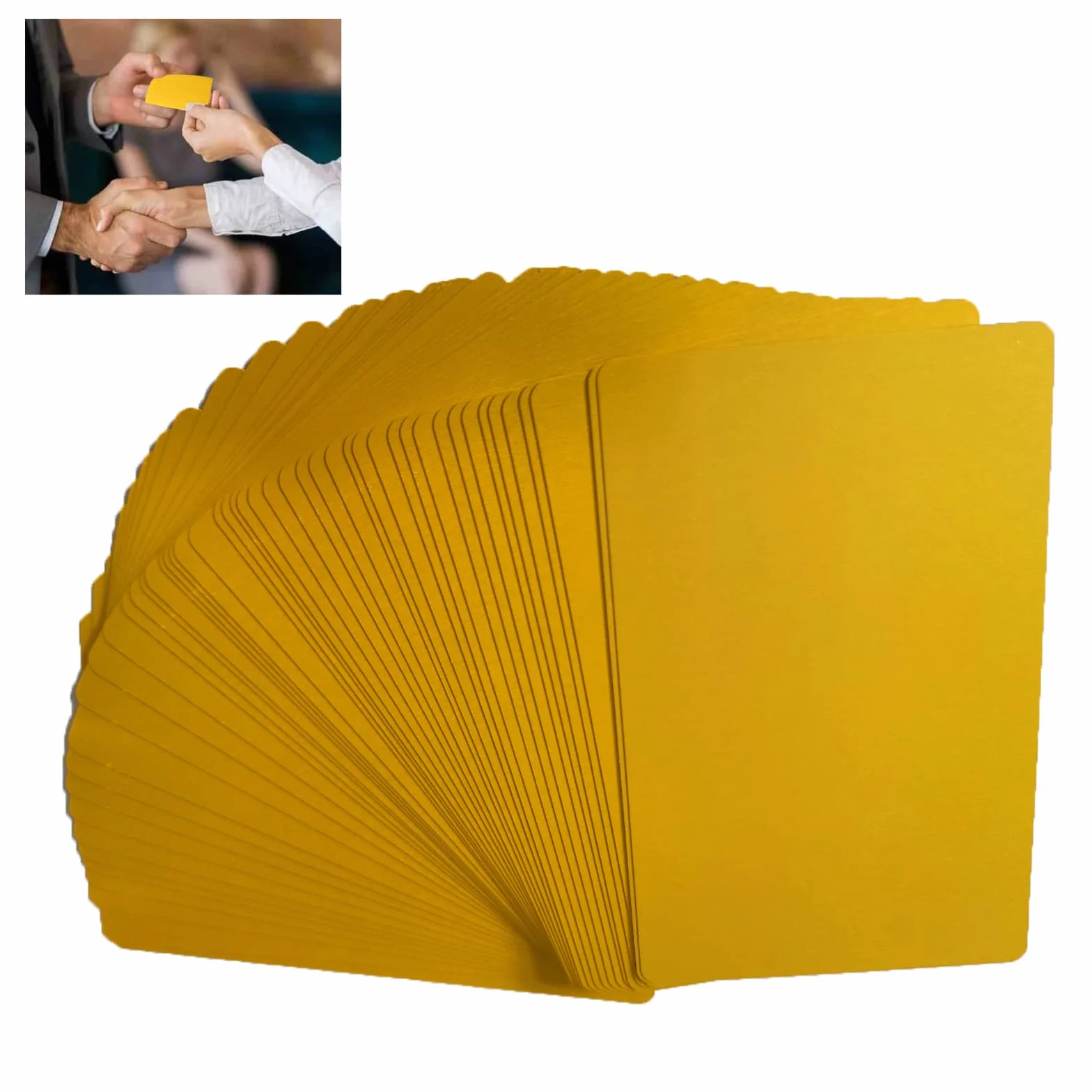 50 sztuk złotych metalowych wizytówek, puste aluminiowe wizytówki, grawerowane wizytówki, półfabrykaty o grubości 0,21 mm, do biura i kart podarunkowych DIY