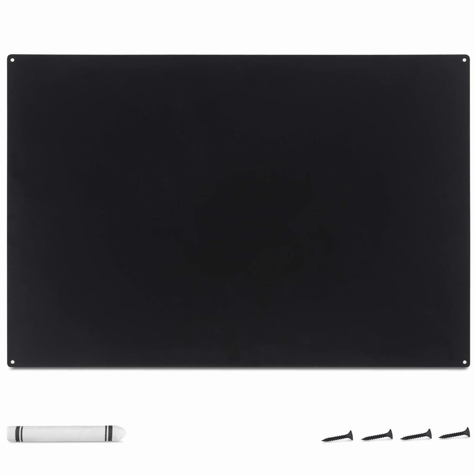 Navaris Magnetyczna tablica ścienna - Lekka magnetyczna tablica z blachy metalowej - Cienki Billboard 56 x 38 CM - Kompaktowa tablica do notatek - czarna