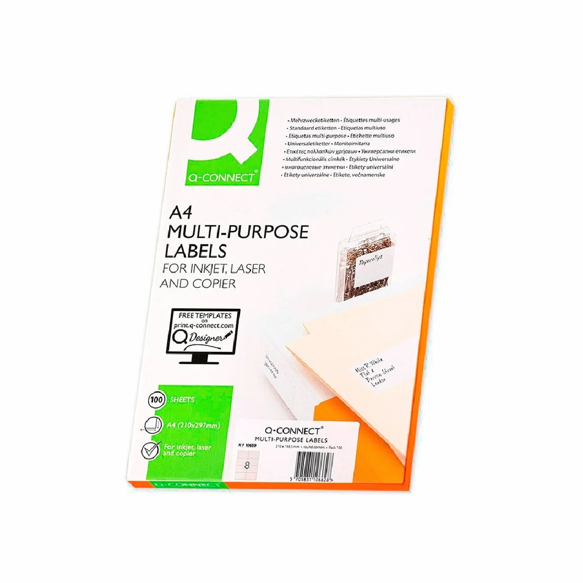 Q-Connect etykiety białe KF10659