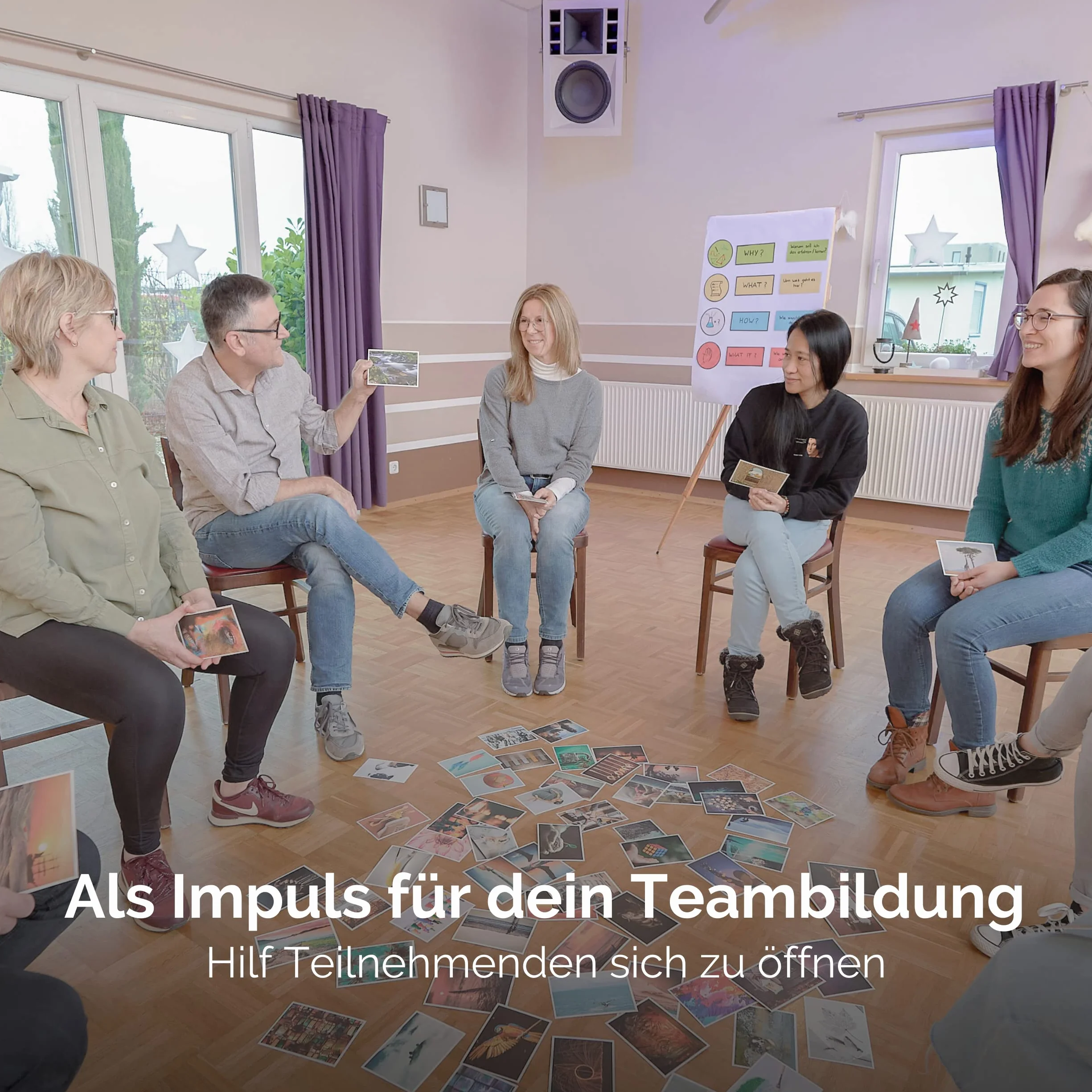 metaFox - RAZEM ROŚĆ - Zestaw pocztówek specjalnego rodzaju do teambuildingu i rozwoju zespołu, z 52 kartkami - Zestaw kart Coaching Tool Karty motywacyjne Karty z uczuciami Trening komunikacji