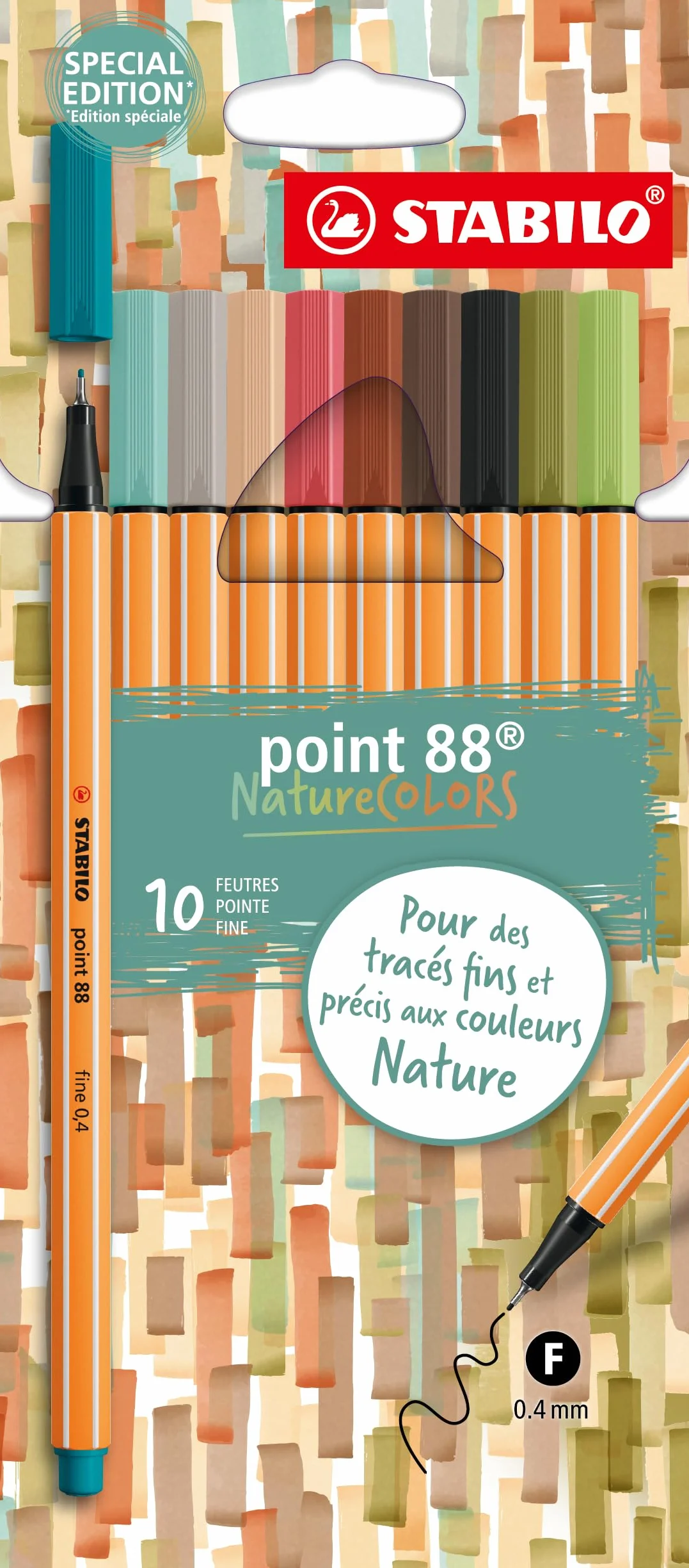Stabilo Point 88 Naturecolors F59628 Zestaw Cienkopisów, Wielokolorowy, 10 Sztuk