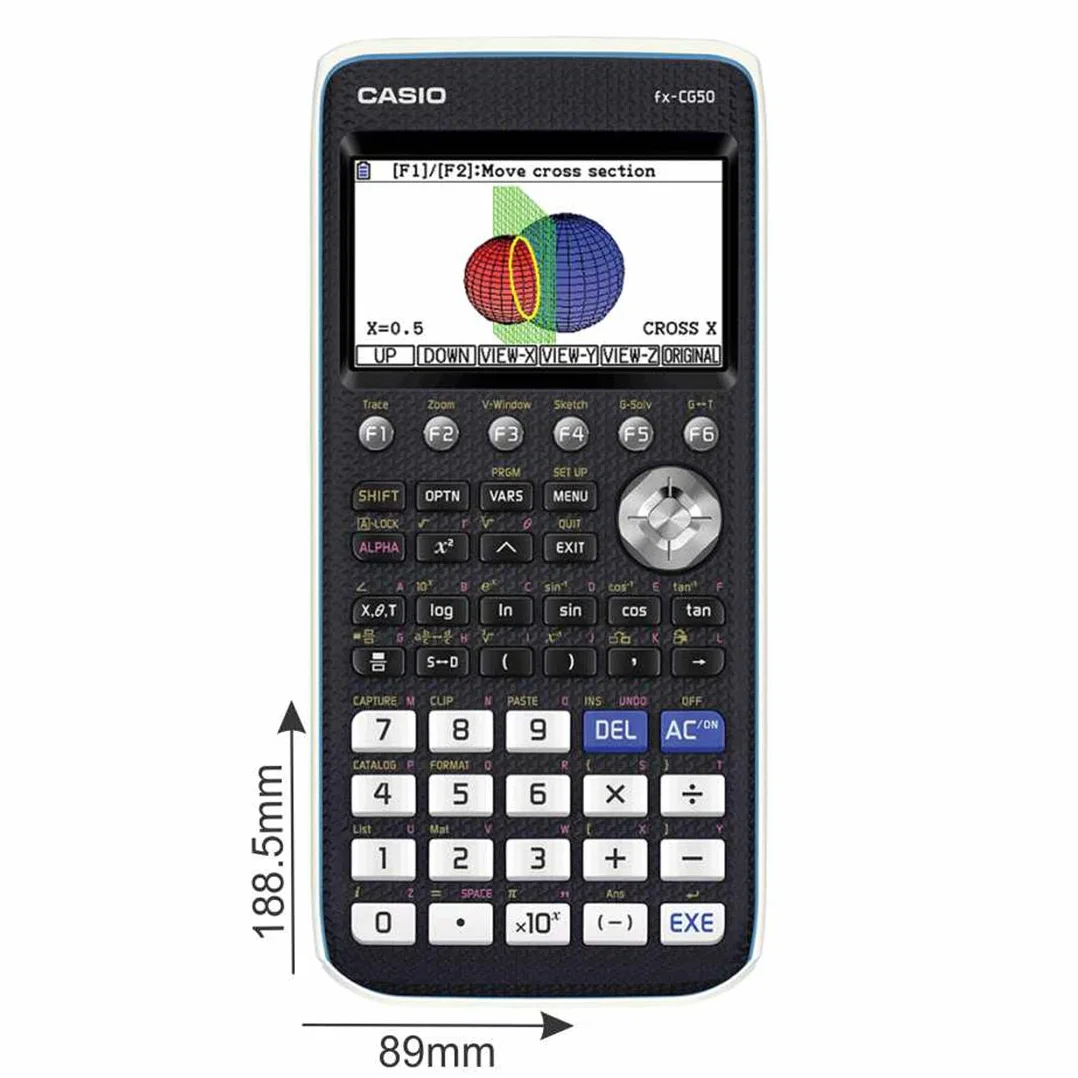 Casio FX-CG50 Kalkulator Naukowy, Czarny, 8x21 znaków