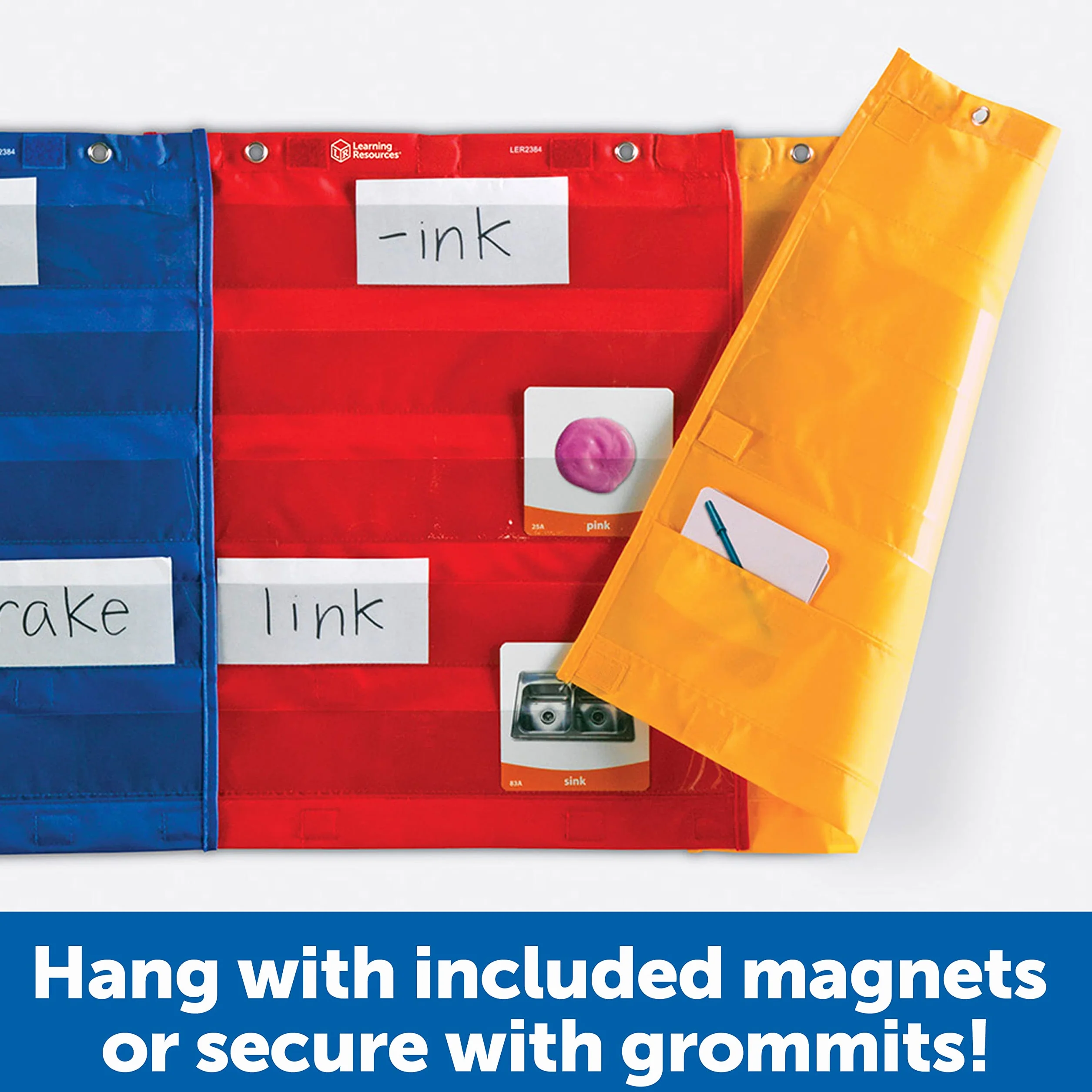 Learning Resources Magnetyczny Kwadraty Kieszen Wykres 4-Kawałek Zestaw