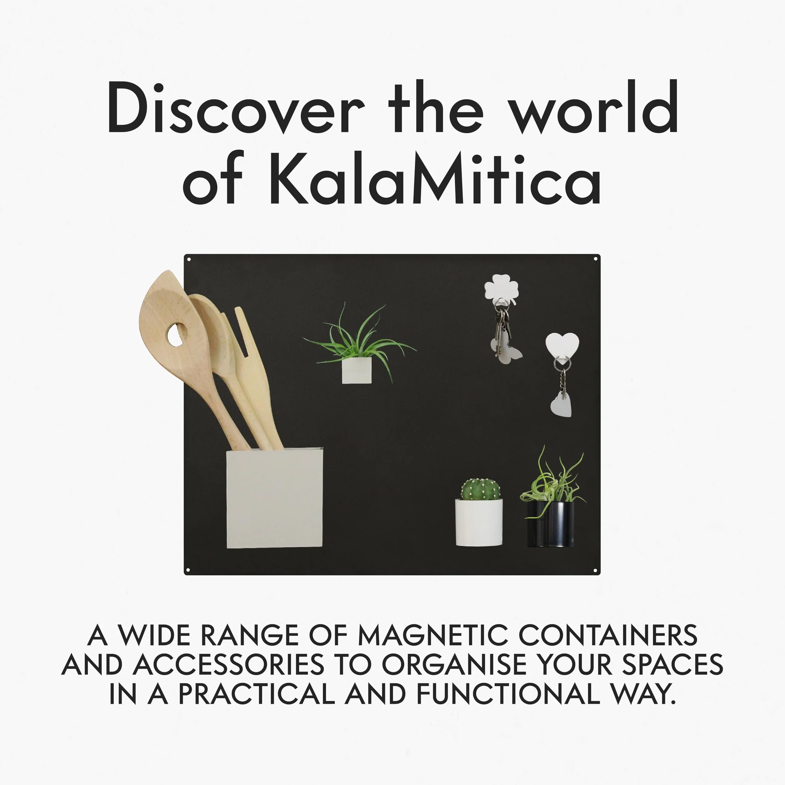 KalaMitica stalowa tablica magnetyczna kredowa 56x38 cm beżowa