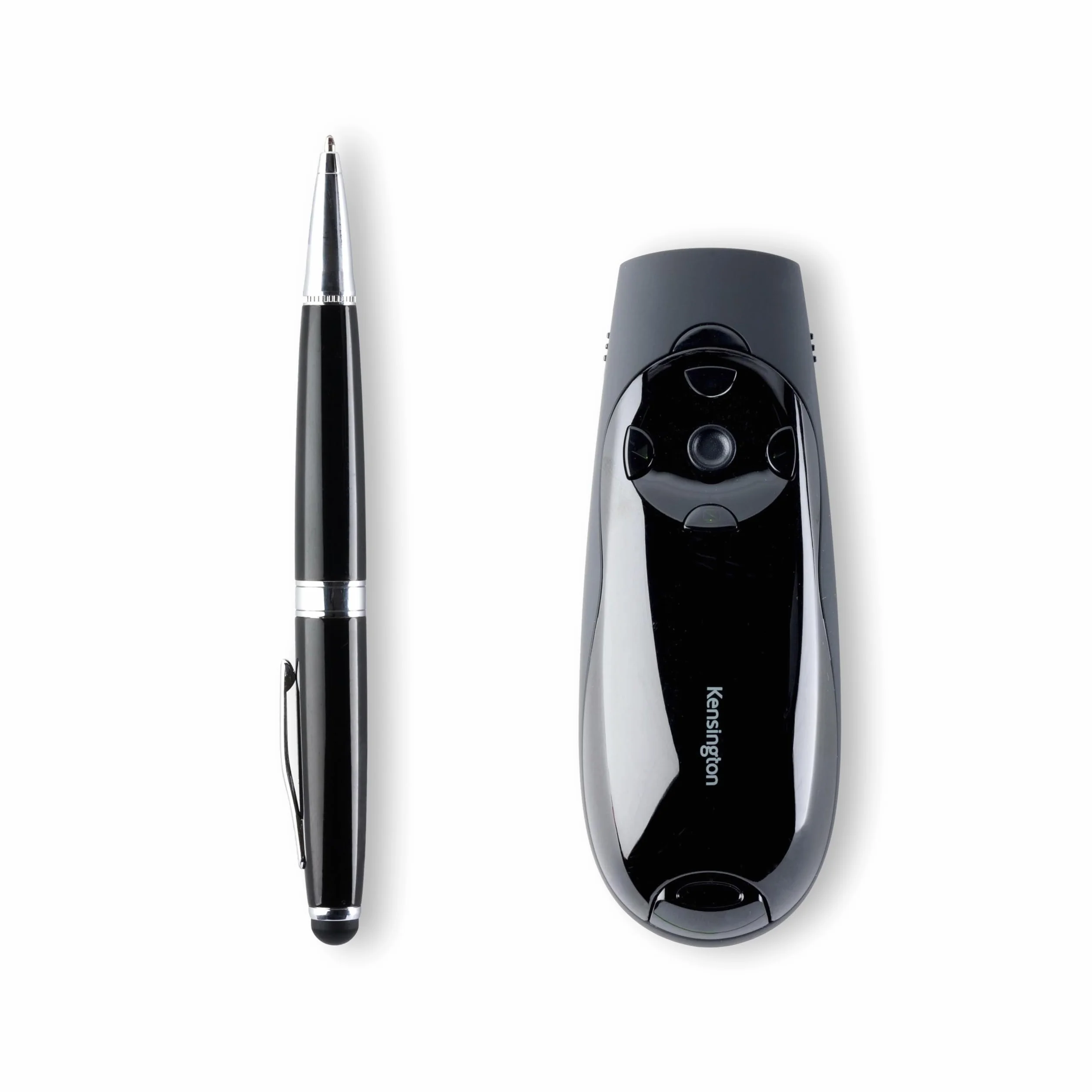 Kensington Prezenter Expert – bezprzewodowy przycisk do prezentacji USB z zielonym wskaźnikiem laserowym i sterowaniem kursorem, kompatybilny z Windows i macOS, zasięg 45 m (K72426EU)
