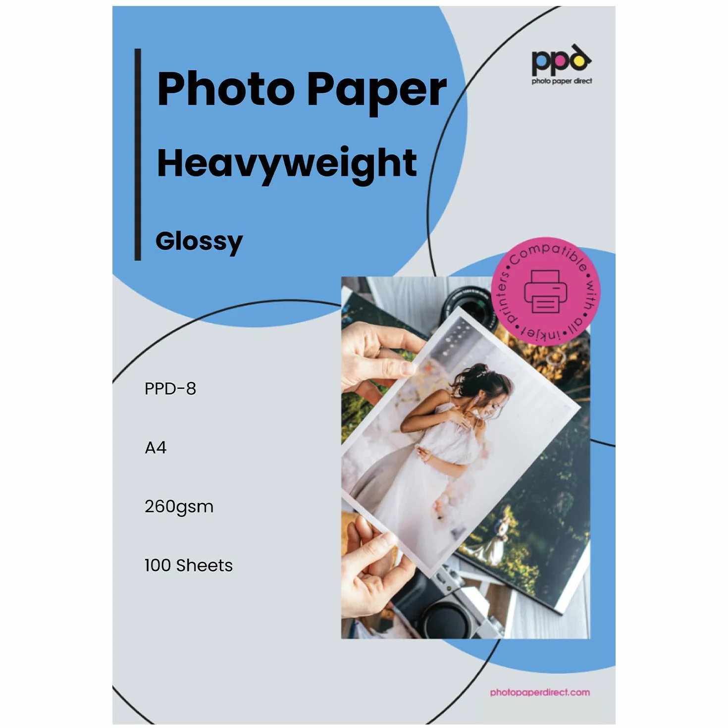PPD A4 100 Arkuszy 260g Błyszczący Papier Fotograficzny