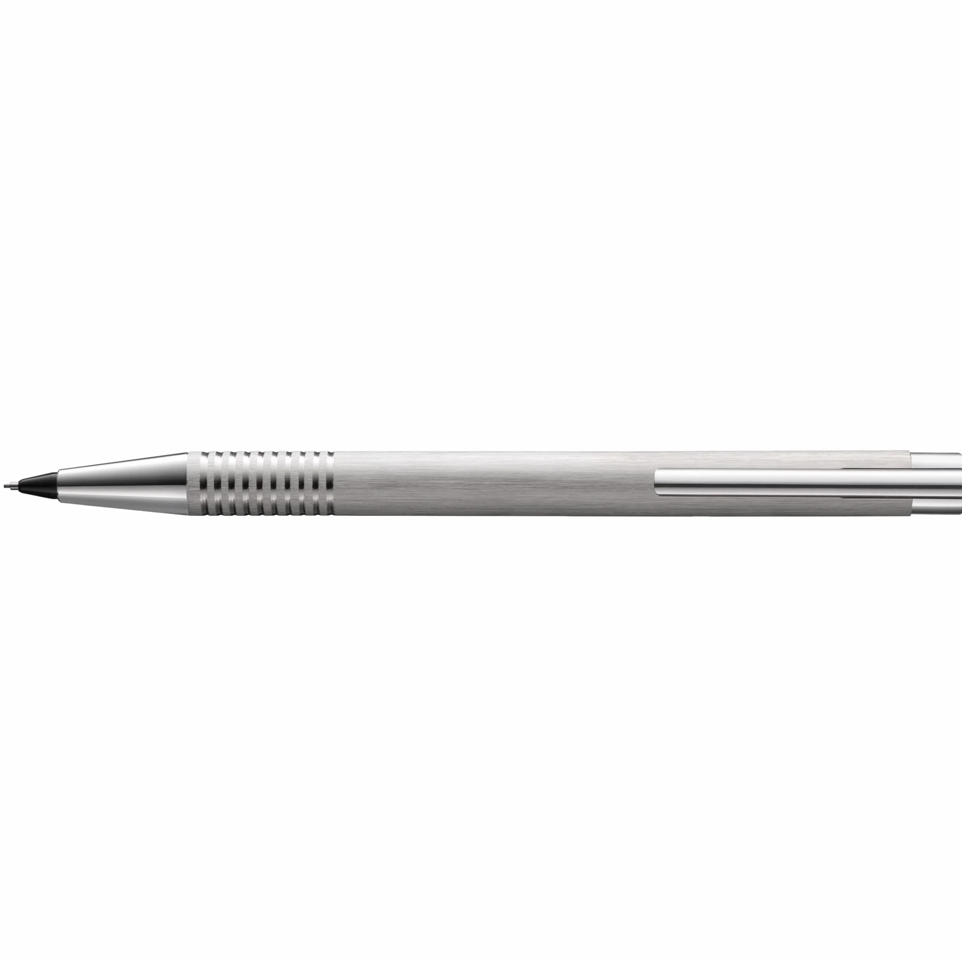 Lamy Zestaw logo brushed z długopisu 206 wraz z wkładem o dużej pojemności M 16 czarny i ołówkiem mechanicznym 106 z drobnym wkładem M 40 (0,7 mm), w zestawie skórzane etui czarne i opakowanie na