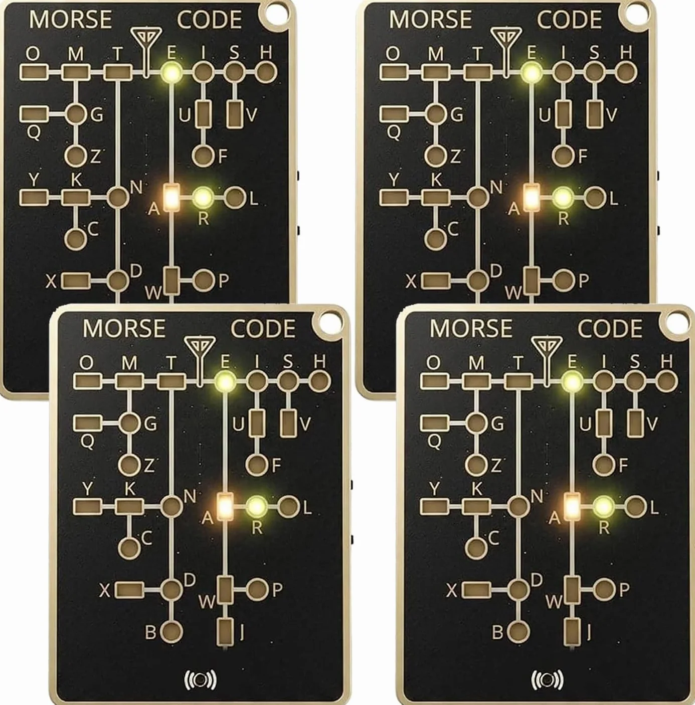 Morse Code Trainer Card Pro, interaktywne narzędzie do ćwiczeń telegraficznych LED i audio, ze sprzężeniem zwrotnym w czasie rzeczywistym, nagrywanie i odtwarzanie, przenośna kieszonkowa