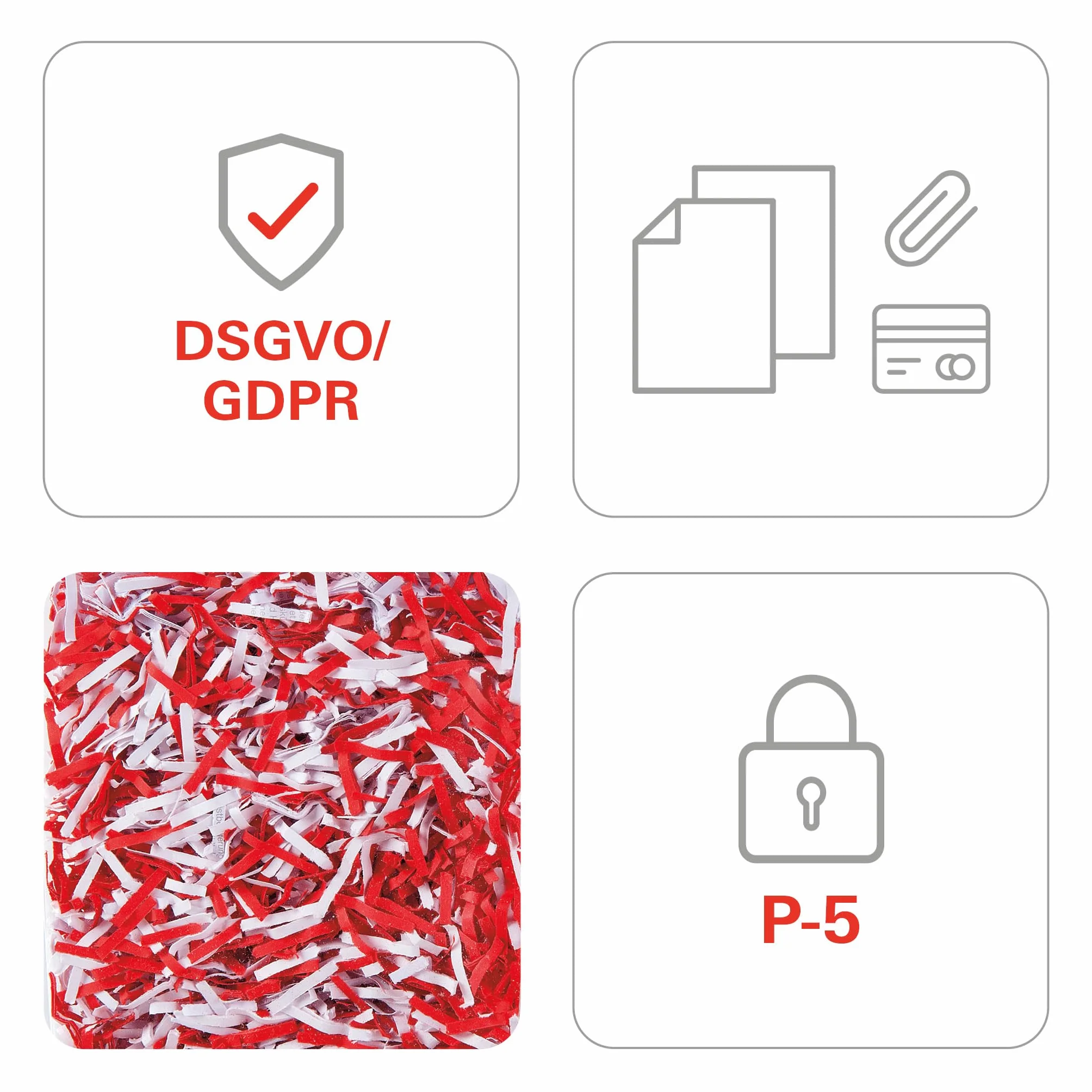 HSM SECURIO AF350 niszczarka dokumentów, poziom bezpieczeństwa P5, cięcie cząstek, 350 arkuszy automatycznie