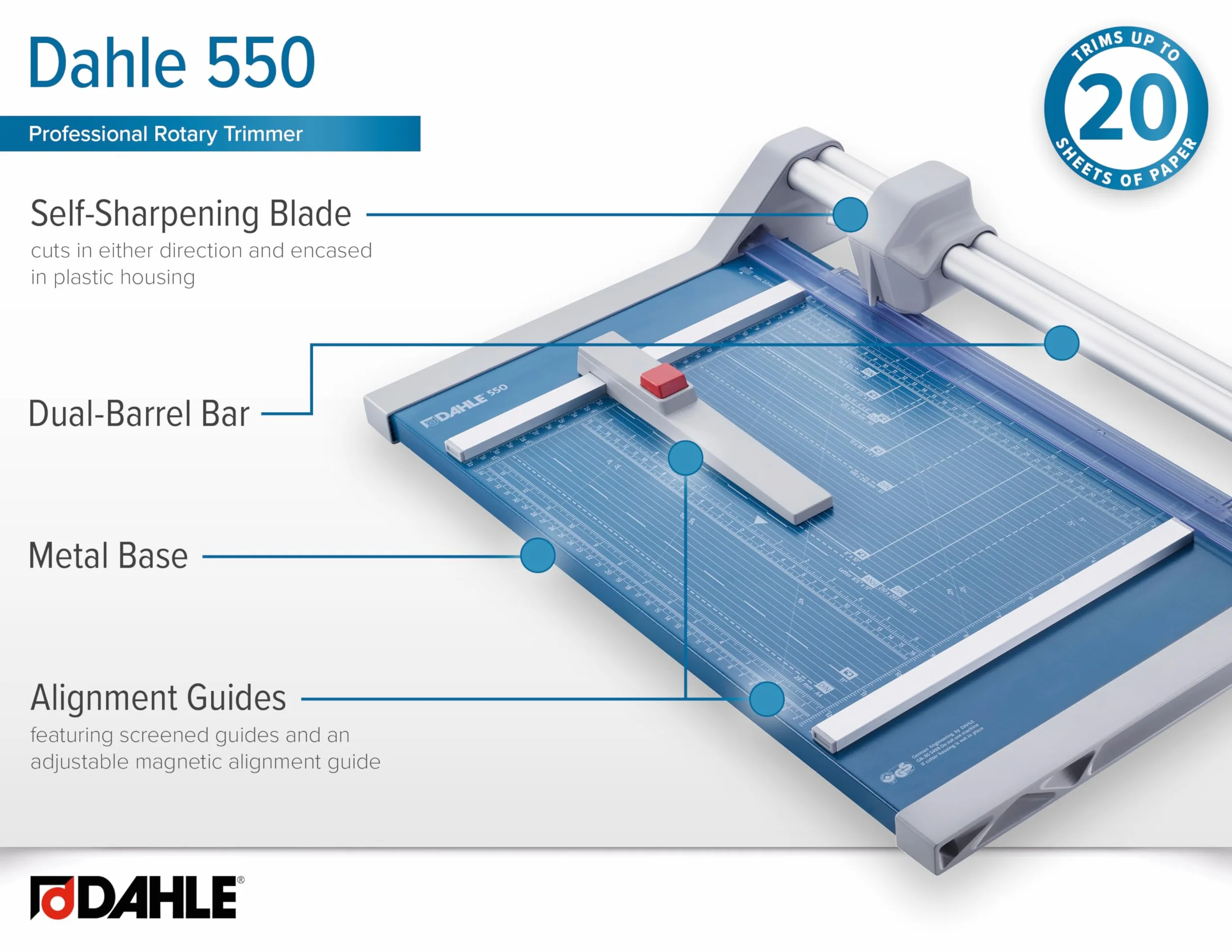 Dahle 550 Trymer do Papieru A4 Wielokolorowy