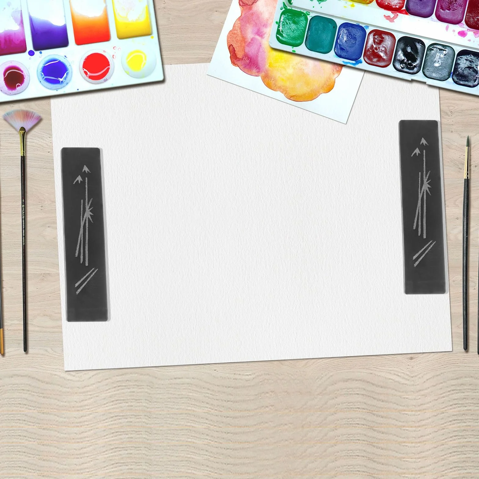 PATIKIL Ciężarki do papieru do kaligrafii, 1 para, 18 cm, chiński kamień
