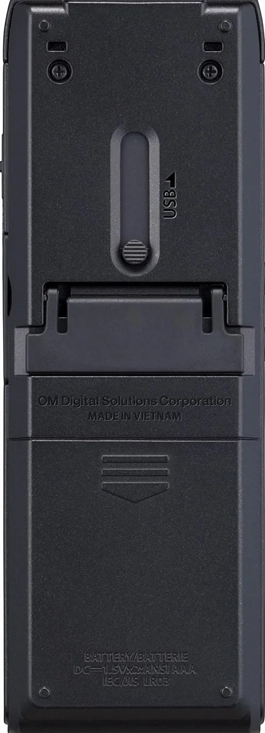 OM SYSTEM WS-882 Wysokiej jakości dyktafon cyfrowy z mikrofonami stereofonicznymi, 6 programami nagrywania, bezpośrednim połączeniem USB, zintegrowaną podstawką i 4 GB pamięci, VCVA