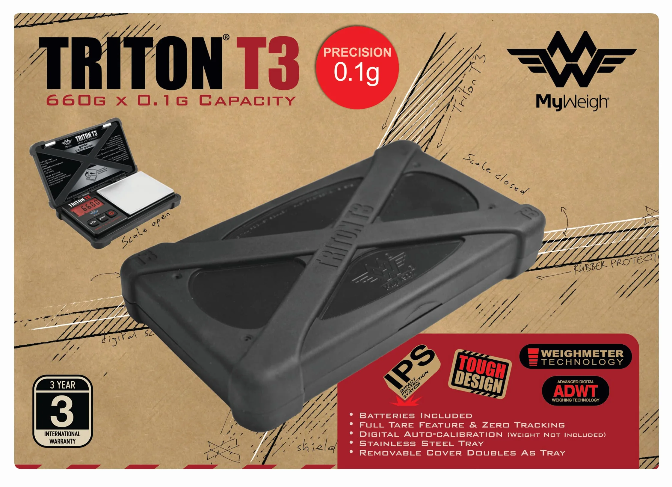Waga kieszonkowa My Weigh Triton T3 660 g
