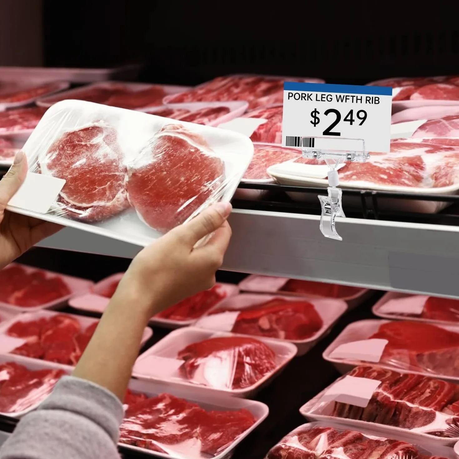 25 sztuk obrotowych uchwytów na tabliczki z tworzywa sztucznego, do supermarketów, rodziny, biur, przezroczystych