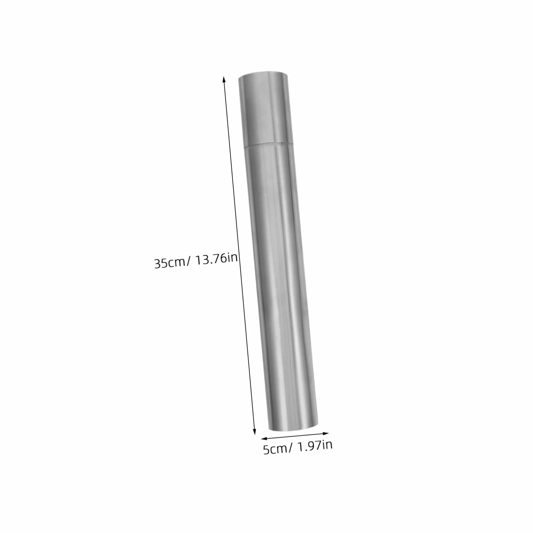 Stainless Steel Fireproof Document Holder Tube Portable Certificate Storage for Important Papers