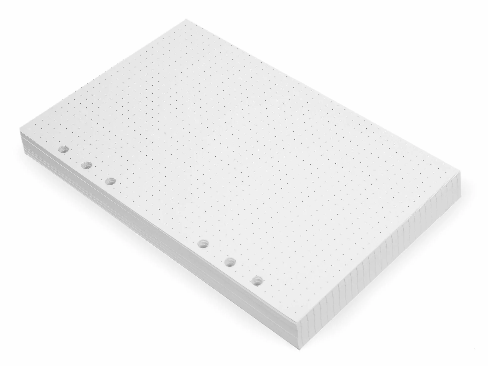 Wkładki Do Planowania Segregatorów A5 6-21X14,2 Cm - Gruby Kremowy 120 Luźnych Wkładów W Kropki, Papier A5 Kompatybilny Z Filofax, 6 Otworów, 100 Arkuszy, 200 Stron Z Siatką