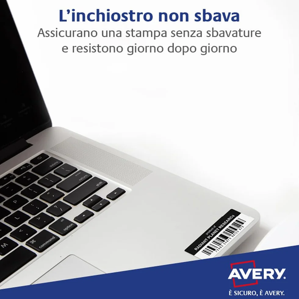 Avery L6009-20 etykiety samoprzylepne srebrne 48 na arkusz A4 45,7 x 21,2