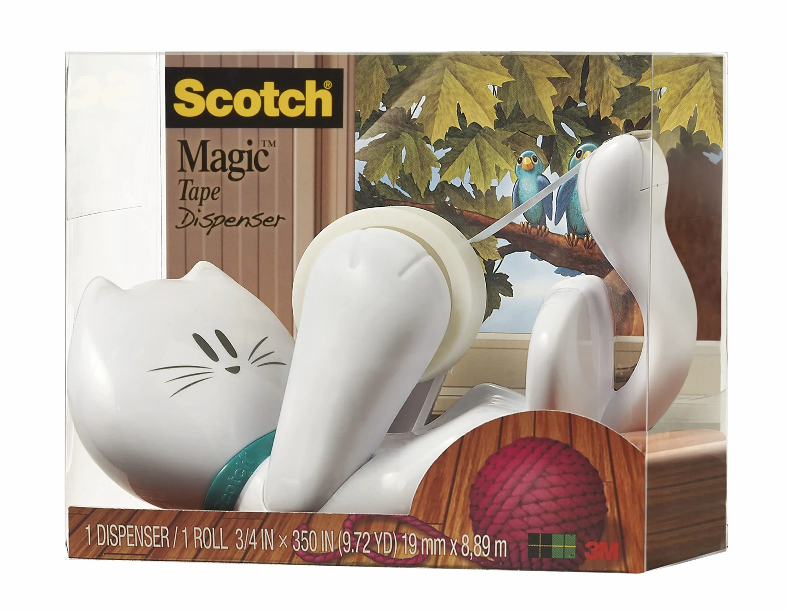 3M Scotch Cat-810 Podajnik do Taśmy, Biały, 10.8 x 9.9 x 10 cm