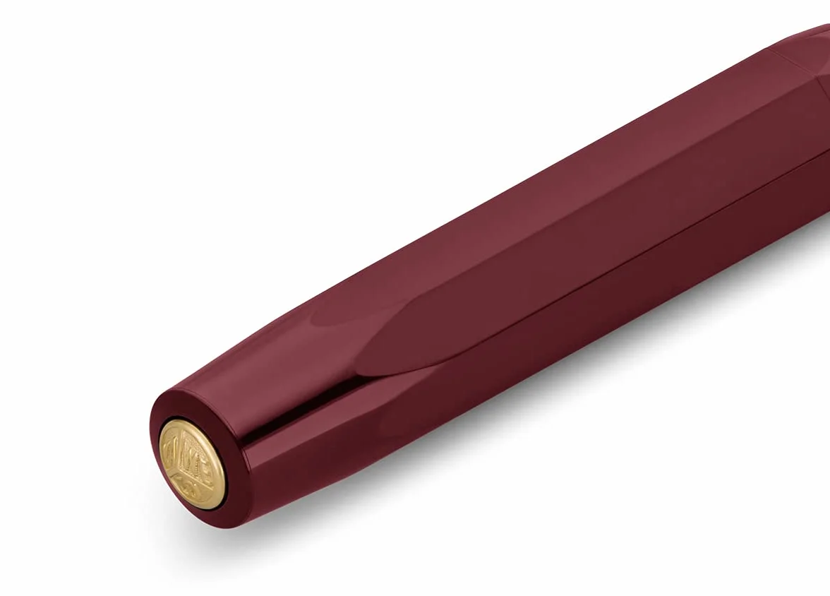Kaweco CLASSIC SPORT Pióro wieczne, bordowe, ze stalówką pozłacaną 23-karatowym złotem i końcówką irydową do wkładów atramentowych, pióro wieczne I Sport, 13 cm, stalówka: EF (bardzo cienkie)