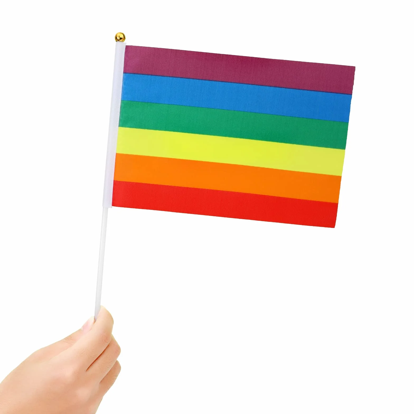 MWOOT 60 sztuk tęczowych flag LGBTQ, chorągiewka tęczowa, mini flagi do LGBTQ Gay Pride Parade, mała tęczowa flaga, akcesoria Pride Month
