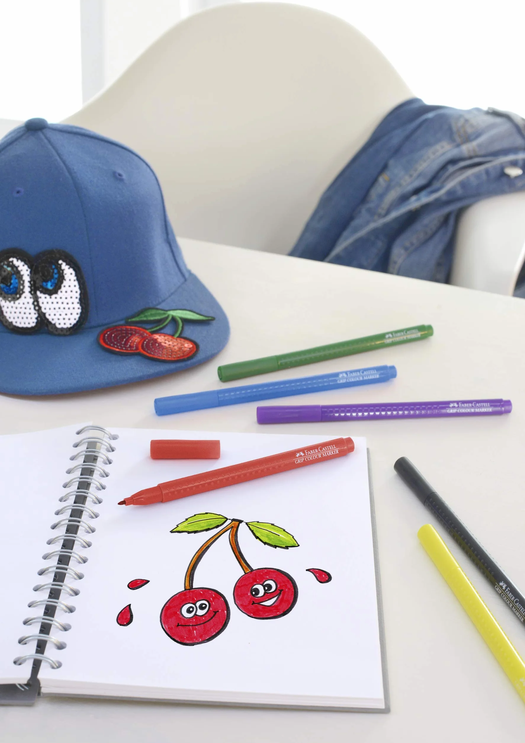 FABER-CASTELL 155335 – pisaki Grip Colour Marker, 30 pisaków dla dzieci i dorosłych