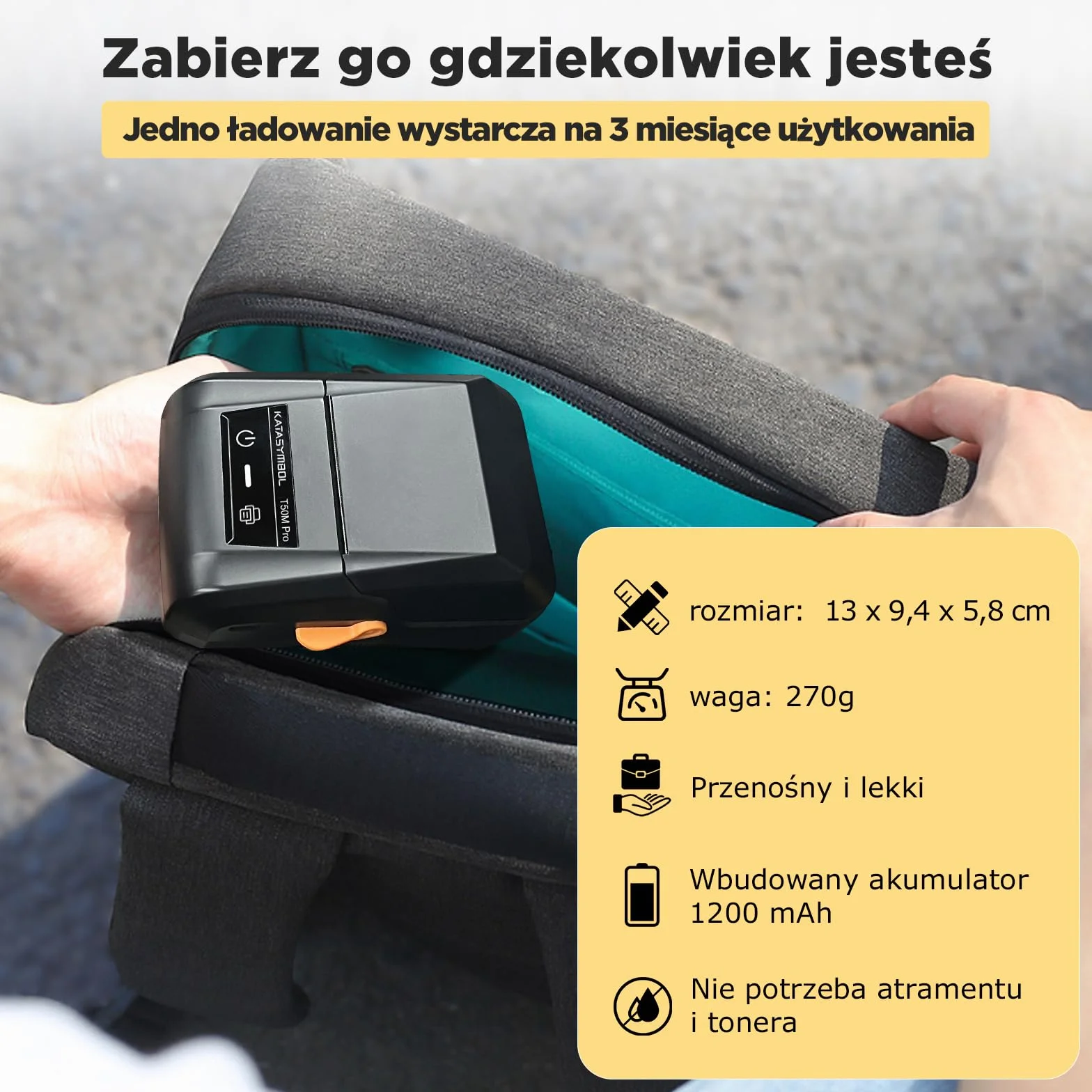 SUPVAN T50M Pro Termiczna Drukarka Etykiet Samoprzylepnych z Białymi Etykietami