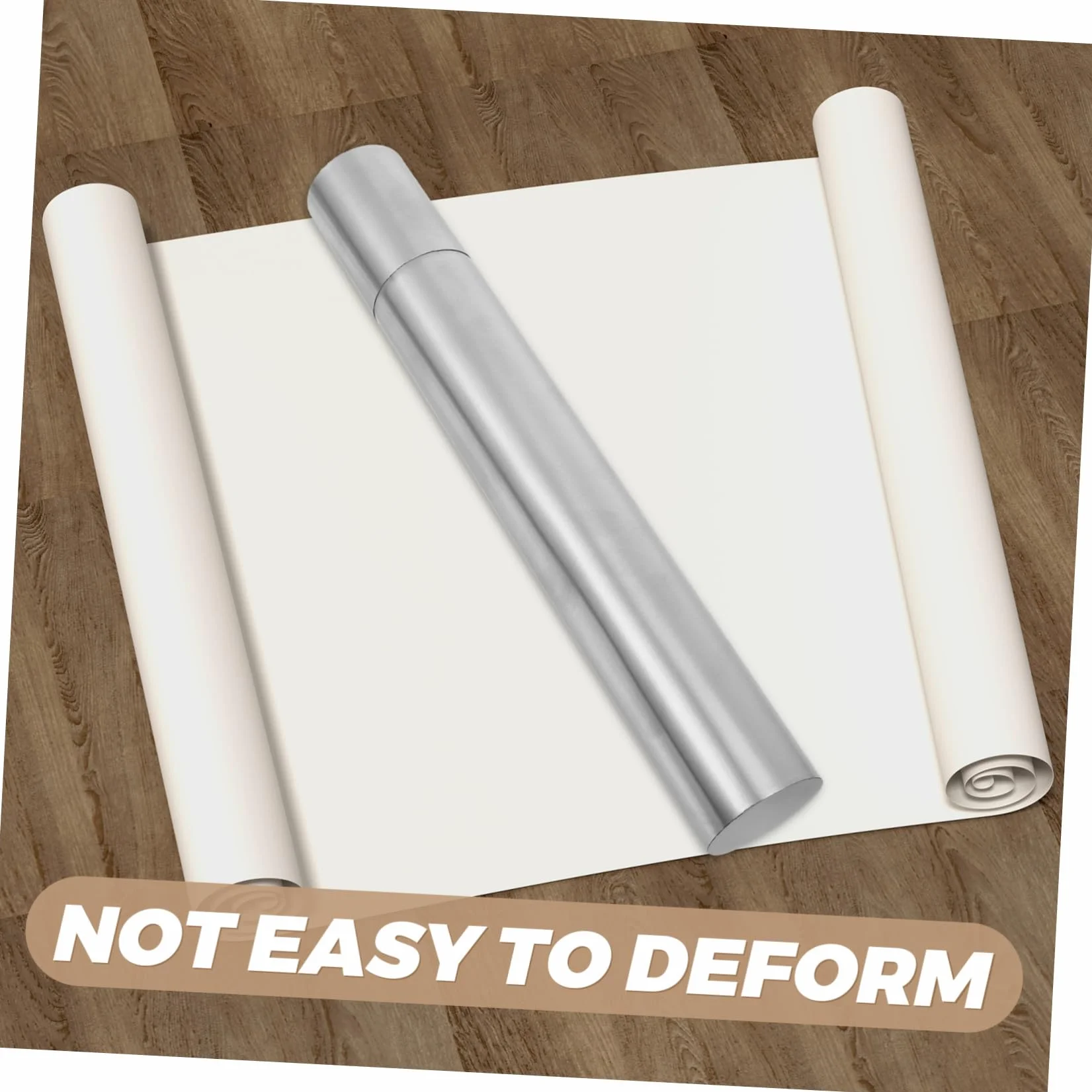 Stainless Steel Fireproof Document Holder Tube Portable Certificate Storage for Important Papers
