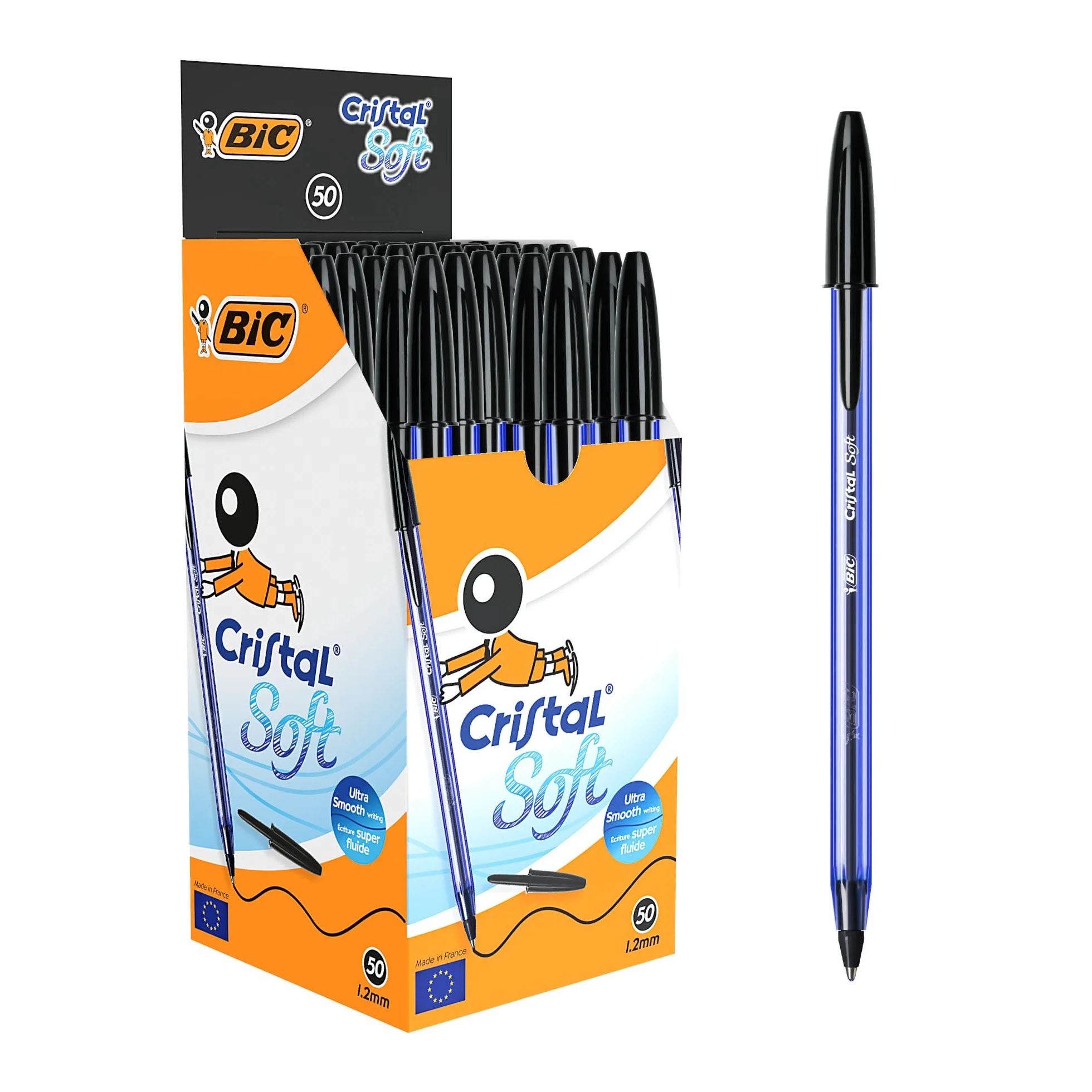 BIC Cristal Soft Długopis czarny Pudełko 50szt