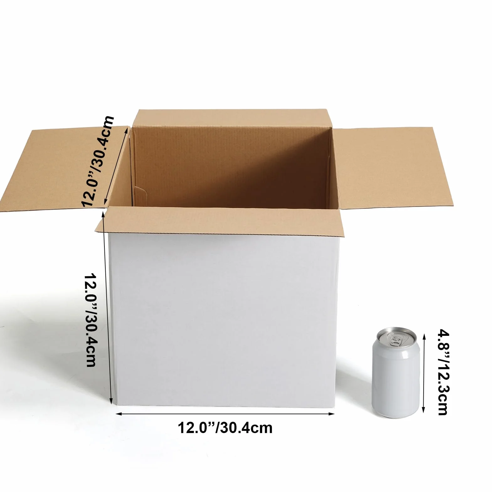 HORLIMER Pudełko kartonowe 30,5x30,5x30,5 CM białe, zestaw 10 pudełek kartonowych, idealne do pakowania i wysyłki pocztowej oraz jako pudełka prezentowe