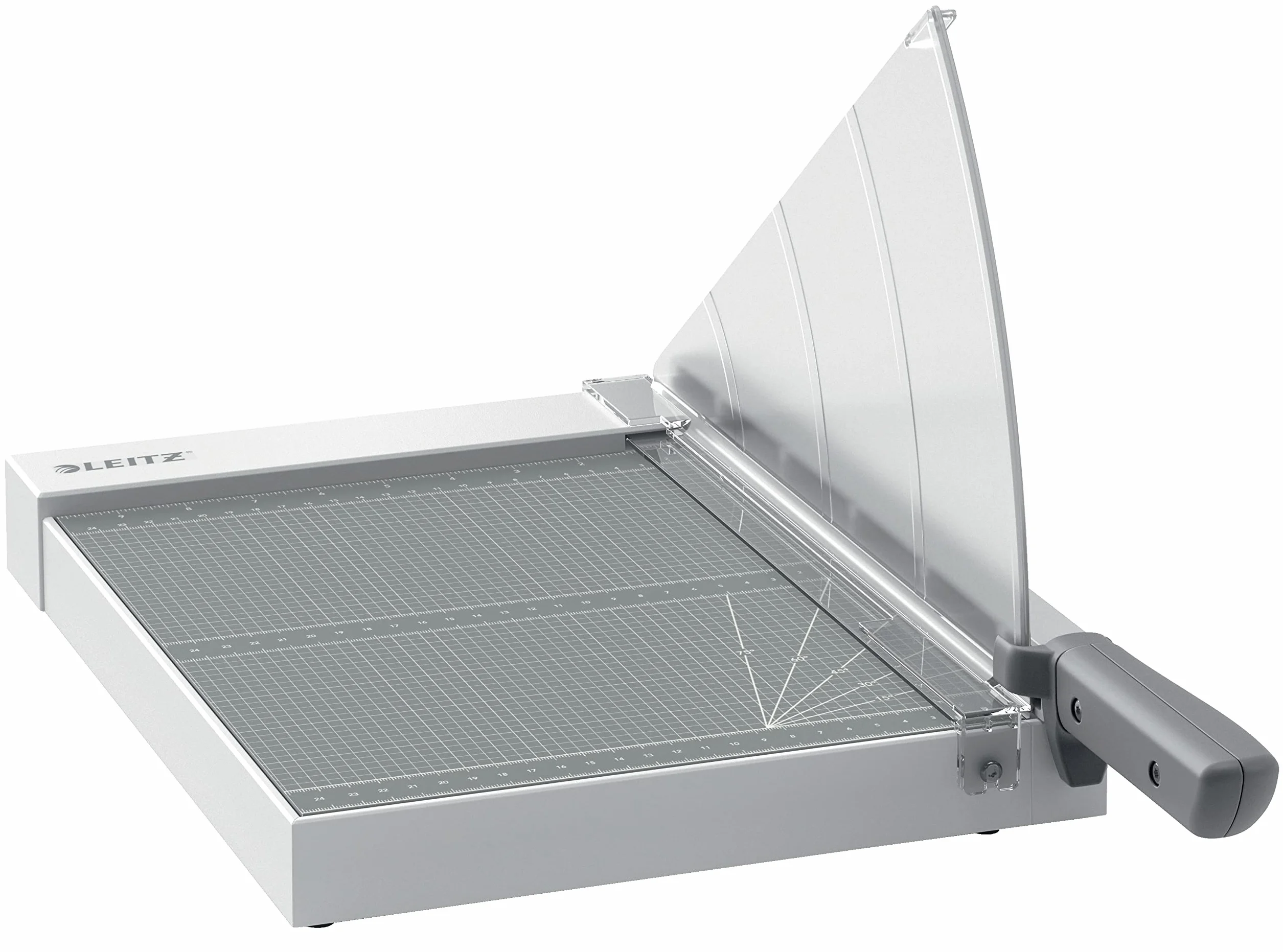 Leitz, Gilotyna do Papieru Leitz Precision Home Office A4 z Prowadnicą Wyrównującą, Tnie do 10 Kartek, Długość Cięcia 305 mm, Stalowe Ostrze z Osłoną, Światło EdgeGlow (90190000)