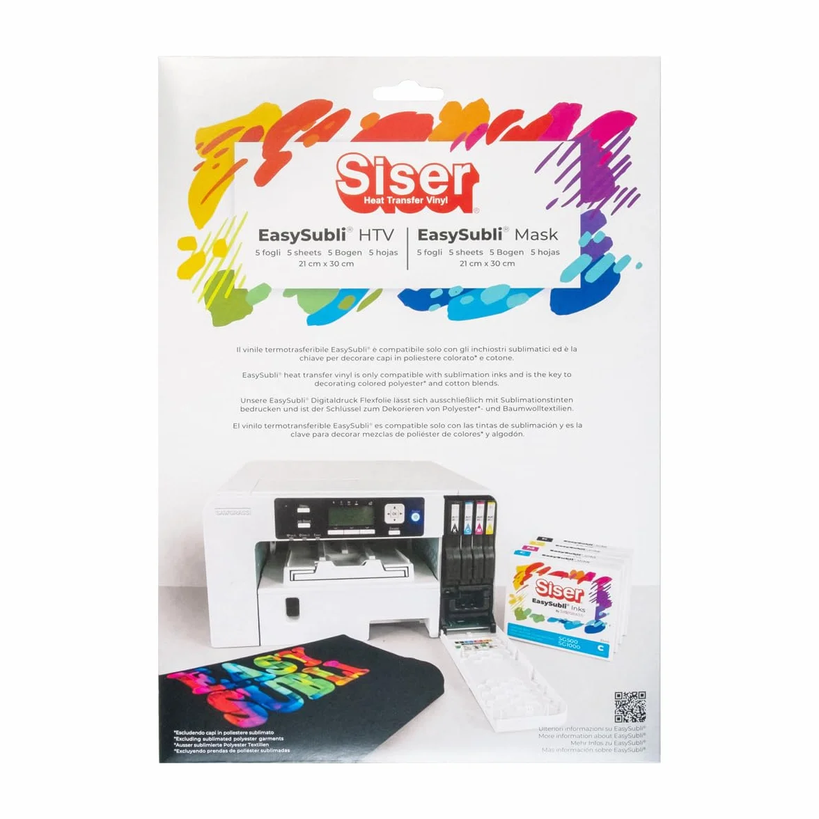 Siser Easy Subli Pack 5+5 termotransferowy winyl do druku sublimacyjnego A4